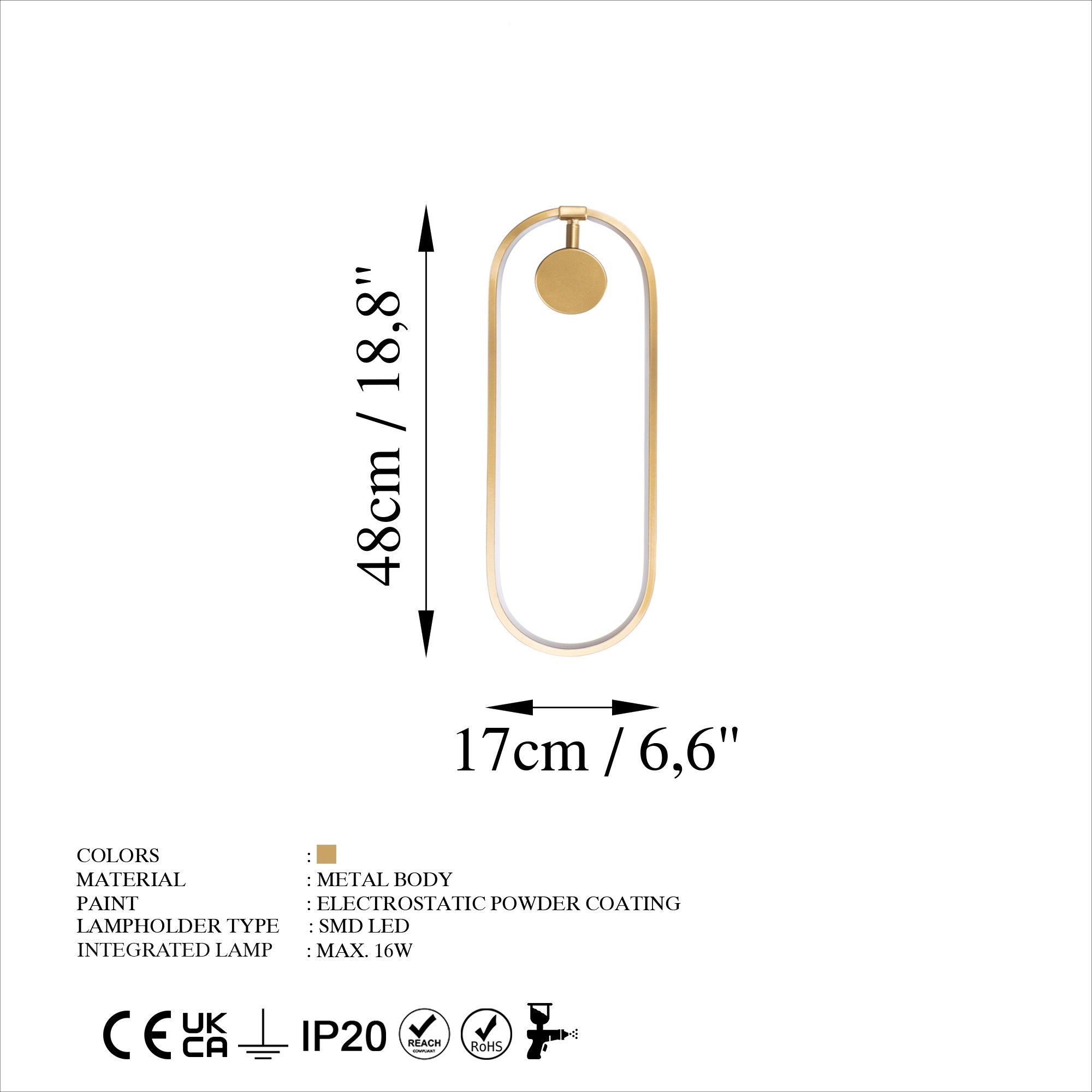Can - 13557 Vägglampa