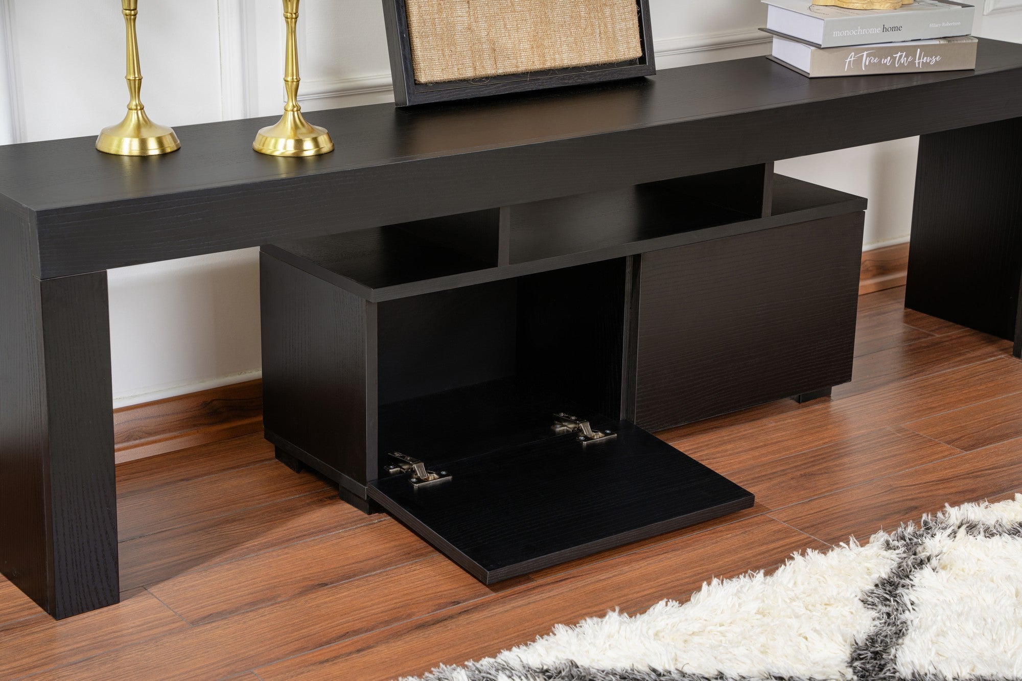 Enclave - Wood Black TV Stand