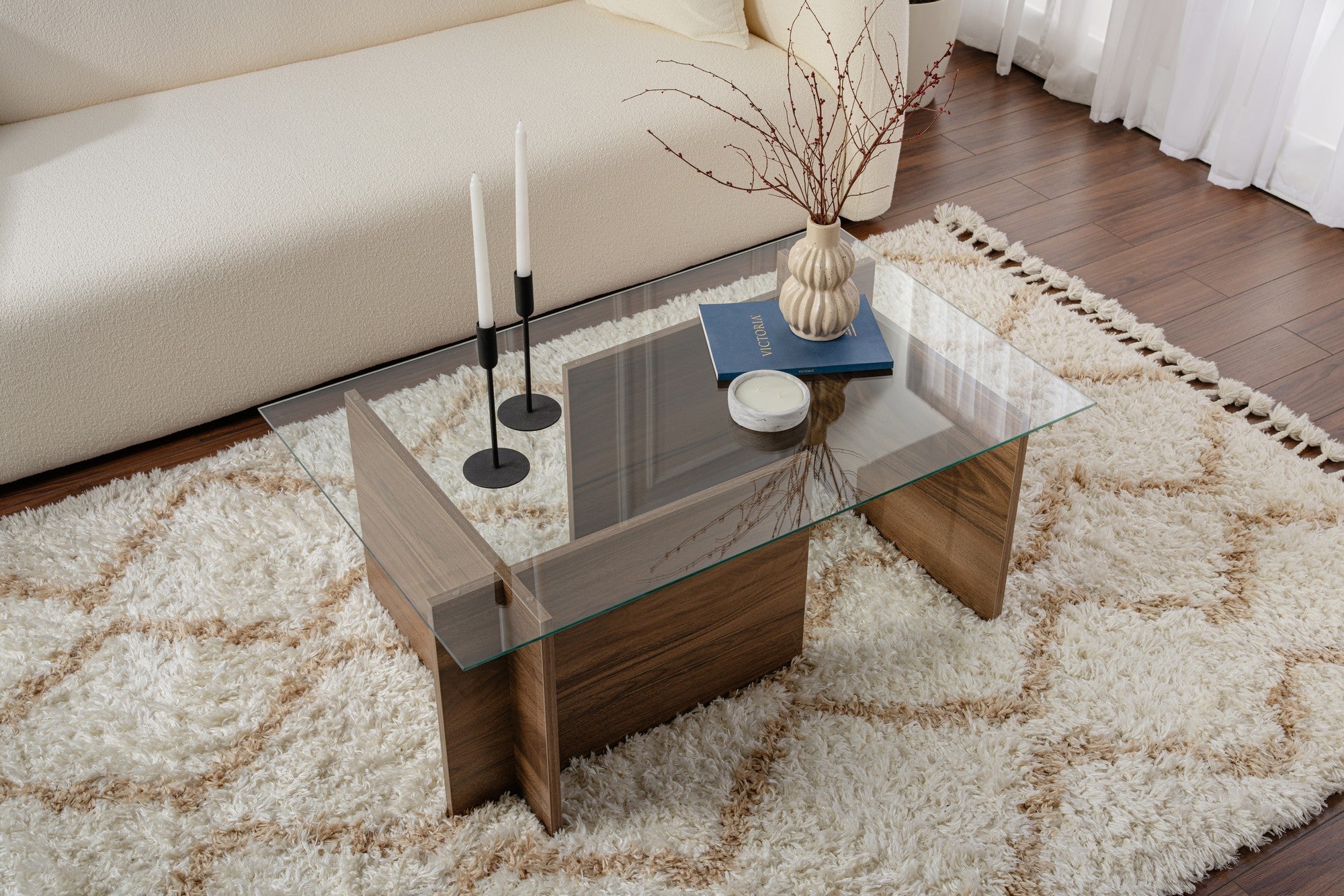 Vetrino - Walnut Coffee Table