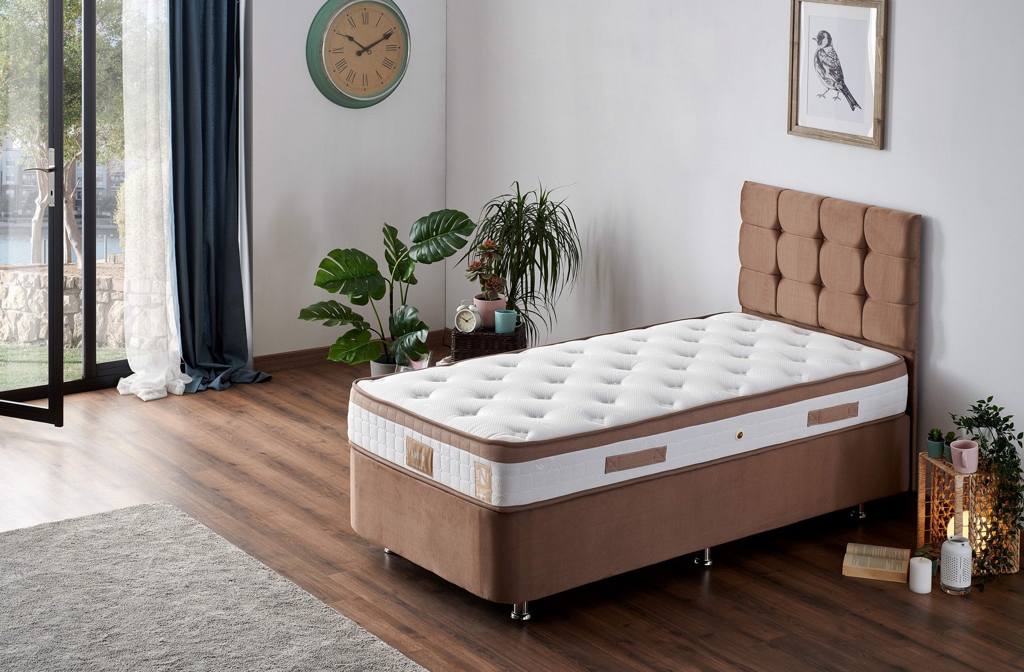 Latte 90x200 cm Enkelstorlek Fast Madrass Madrass