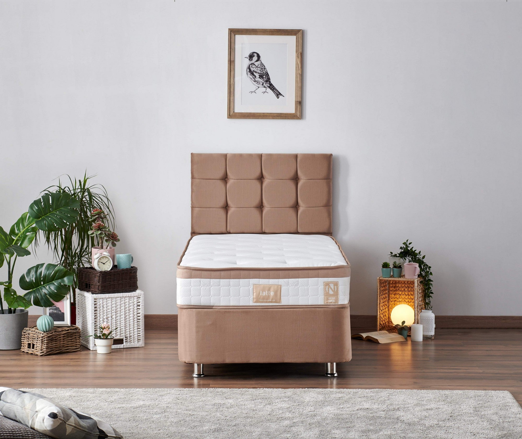 Latte 90x200 cm Enkelstorlek Fast Madrass Madrass