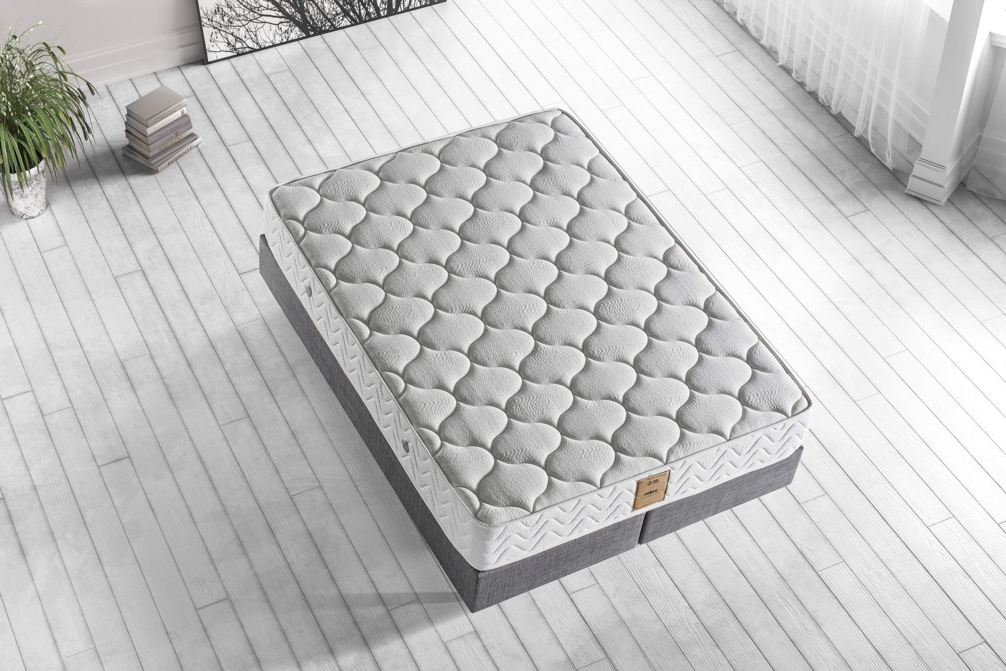Avkopplande 140x200 cm Dubbelstorlek Lyxig Medelfast Madrass Madrass