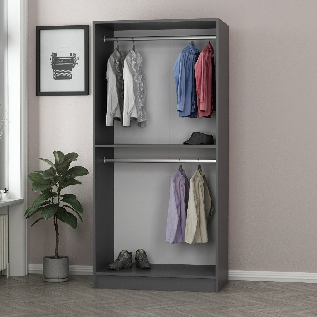Kale Glass Anthracite - 190 Garderob