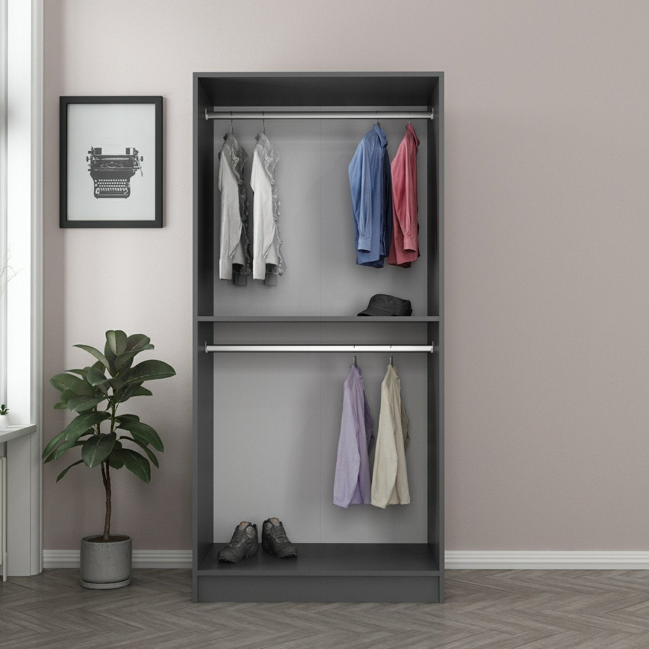 Kale Glass Anthracite - 210 Garderob