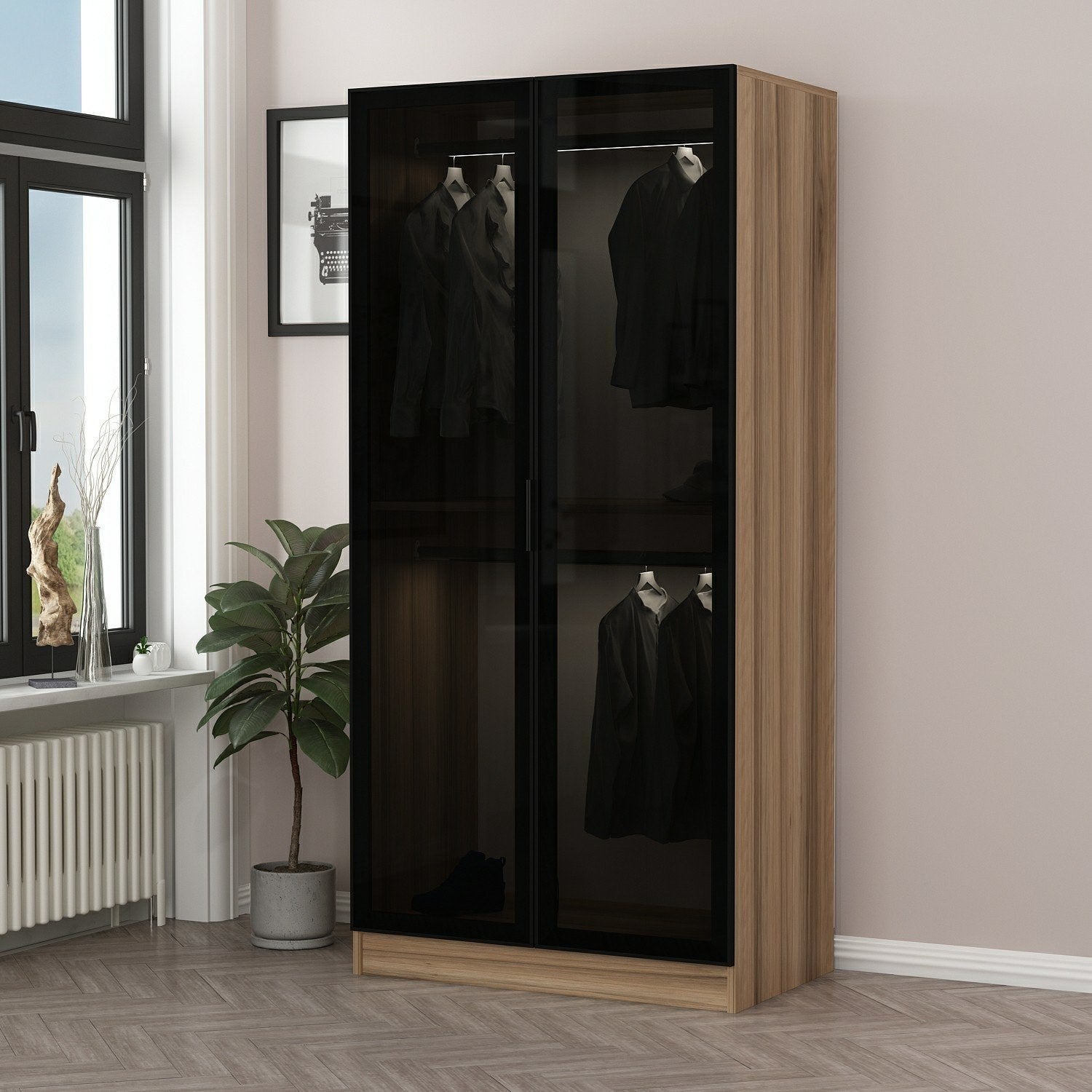 Kale Glass Dark Grey1 - 210 Garderob
