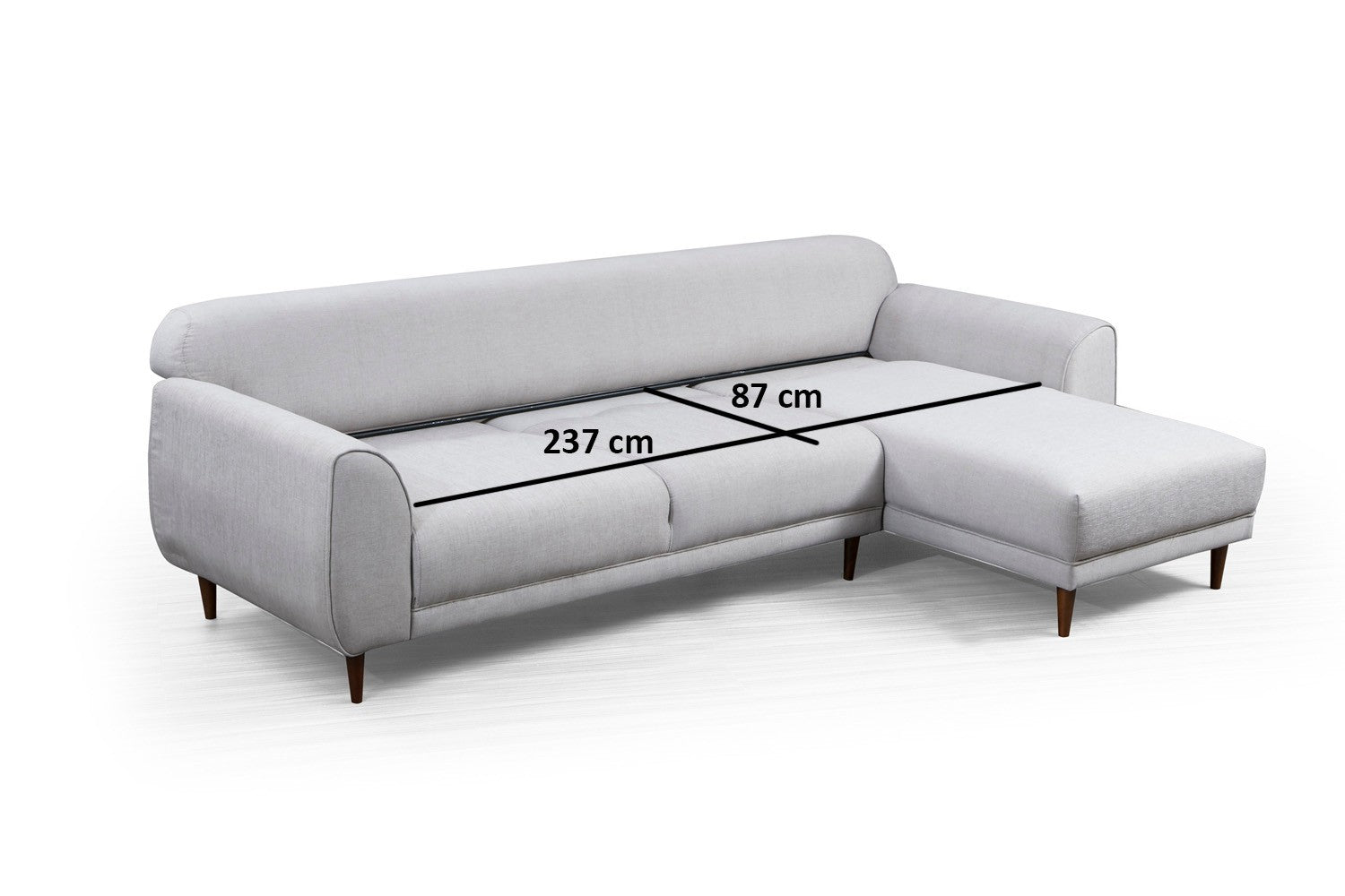 Bild Hörn Höger ( L3-Chl ) - Beige Hörnsoffa-säng