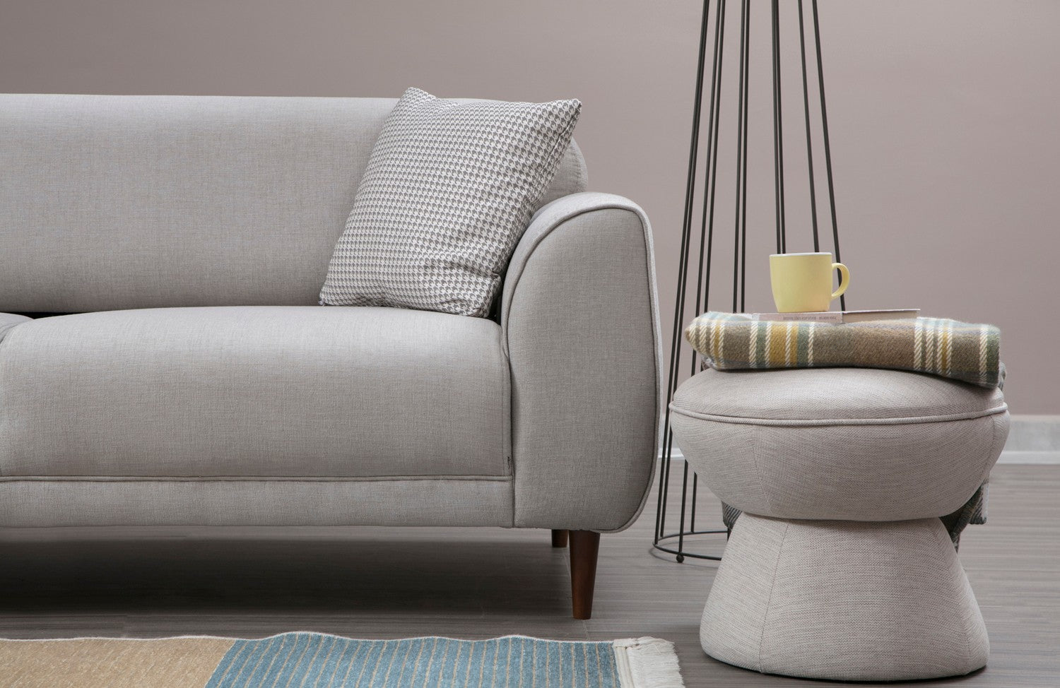 Bild Hörn Vänster ( Chl-3R ) - Beige Hörnsoffa-säng