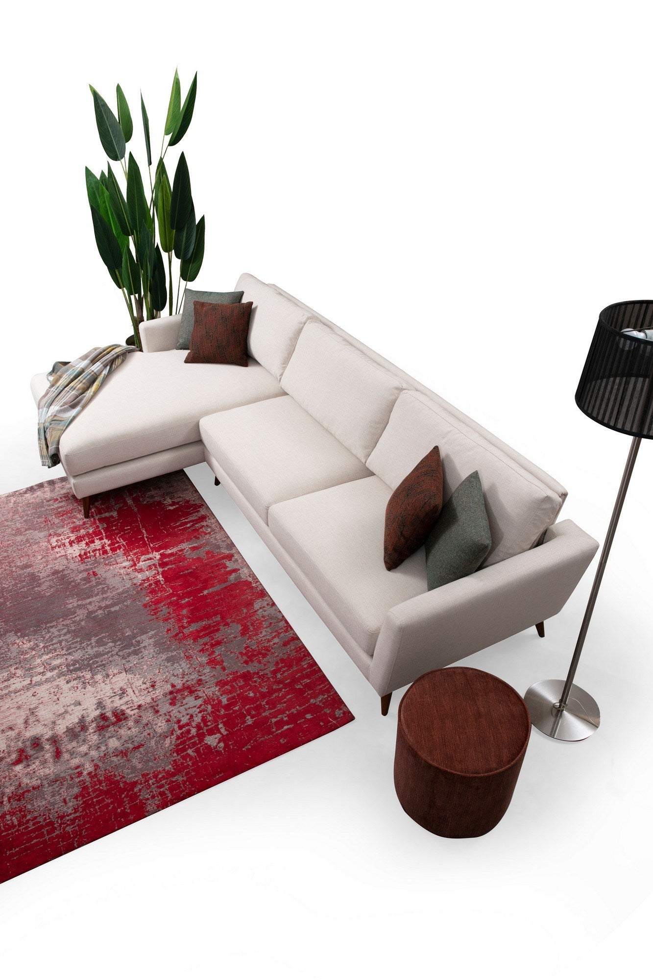 Mayorka Hörn Stor Vänster (Chl - 3R ) - Beige Hörnsoffa-säng