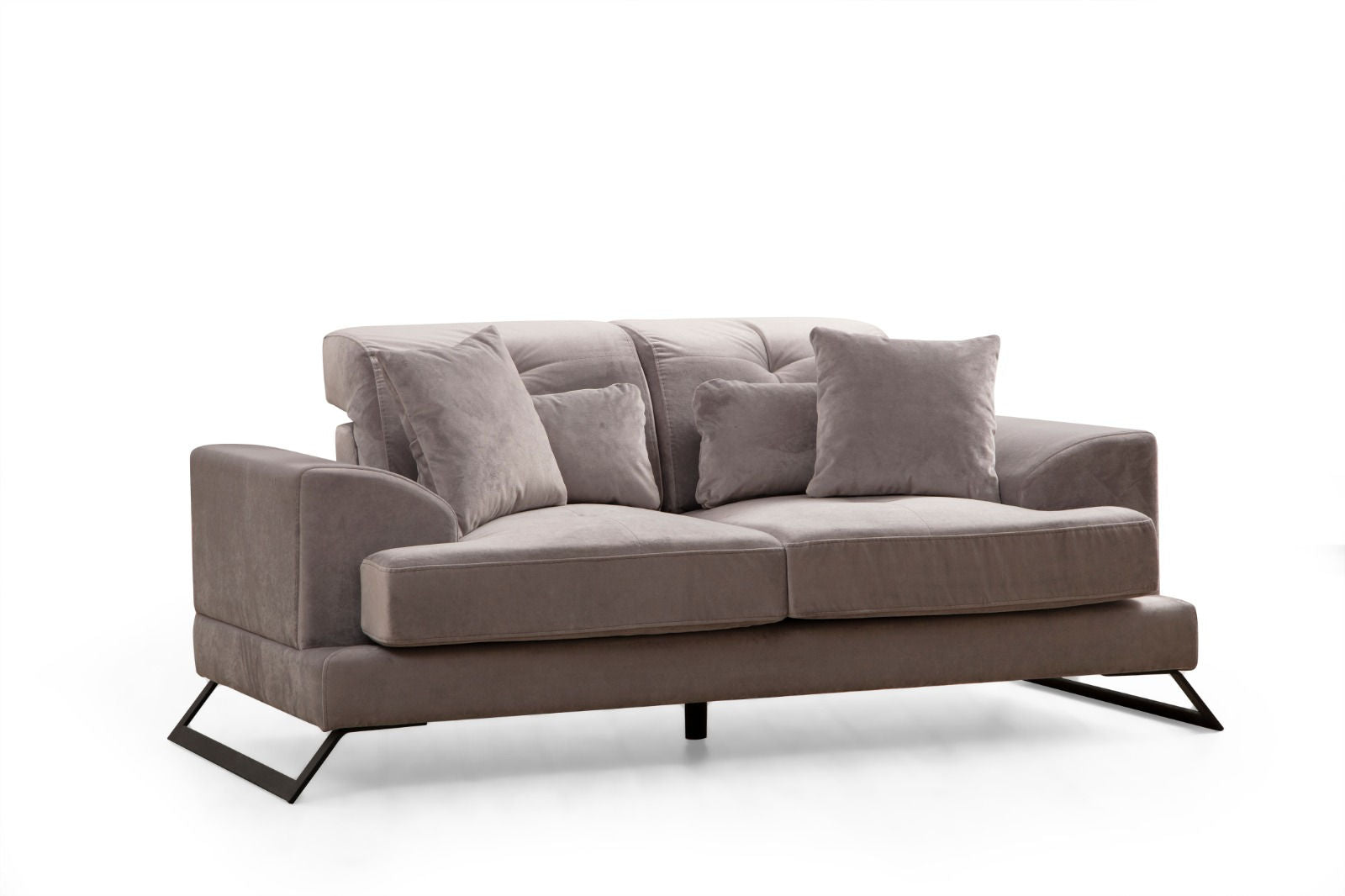 Frido - Ljusgrå 2-Sits Soffa
