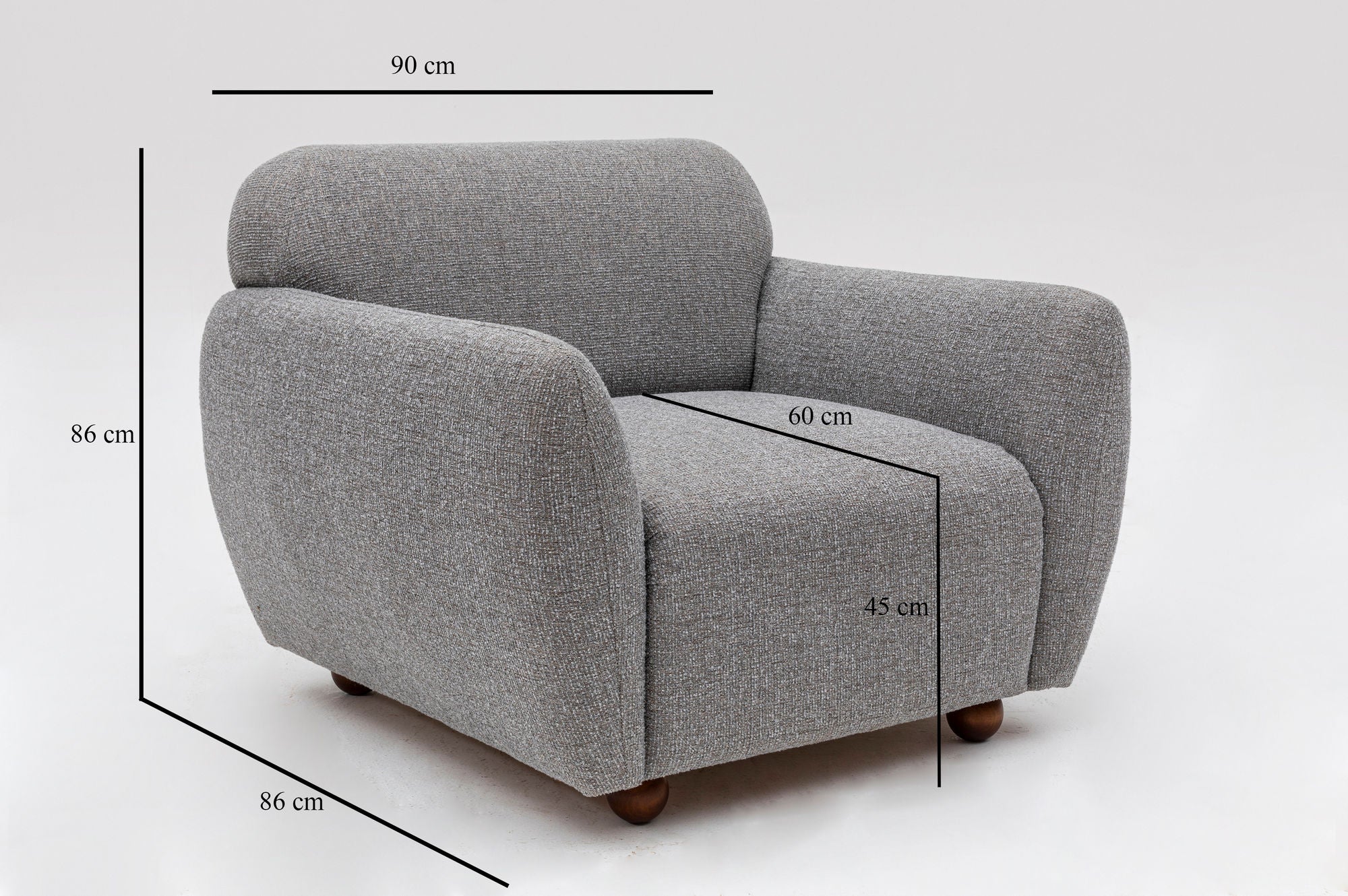 Eddy - Light Grey Wing Chair