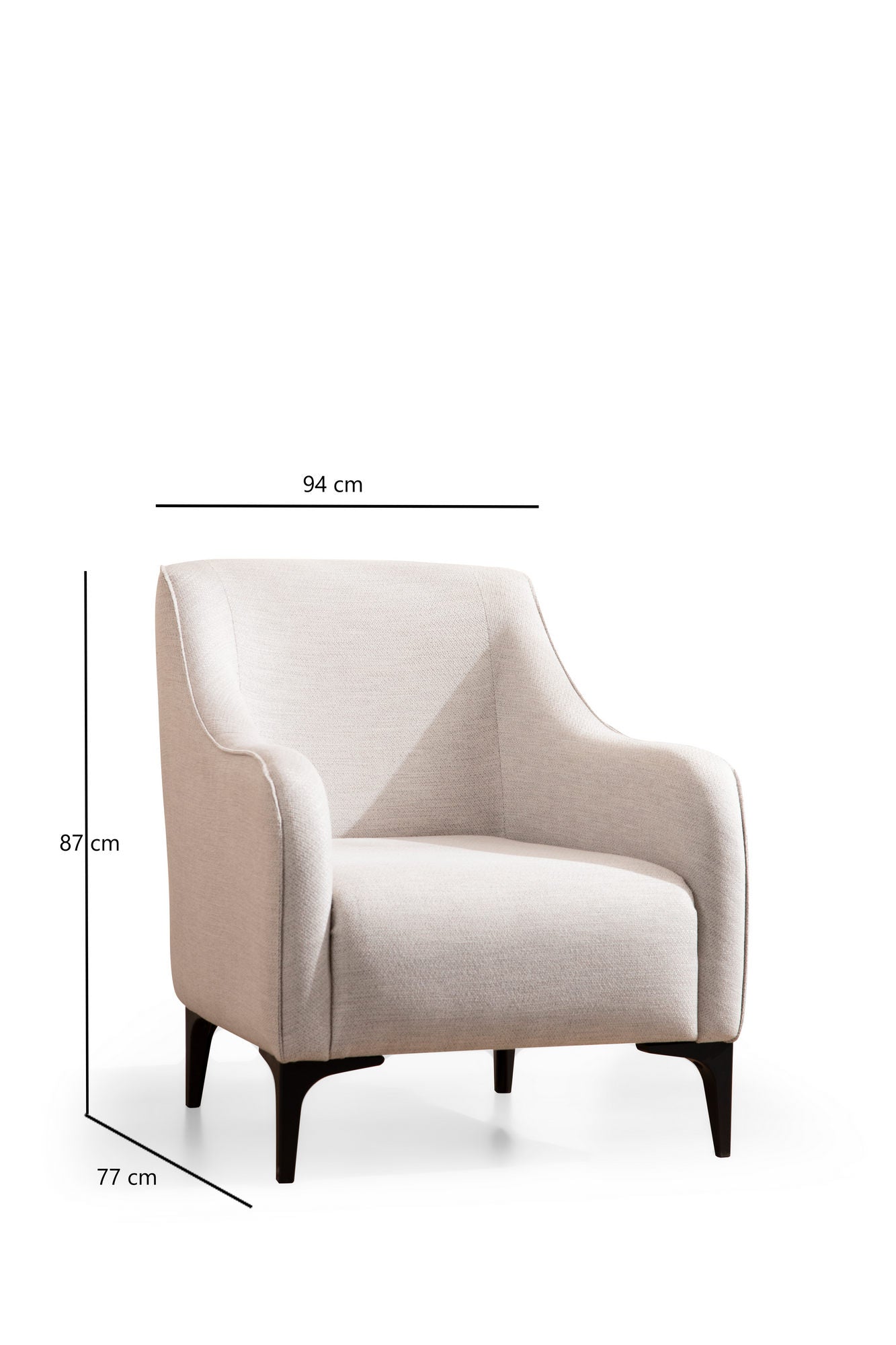 Belissimo - Off White Wing Chair
