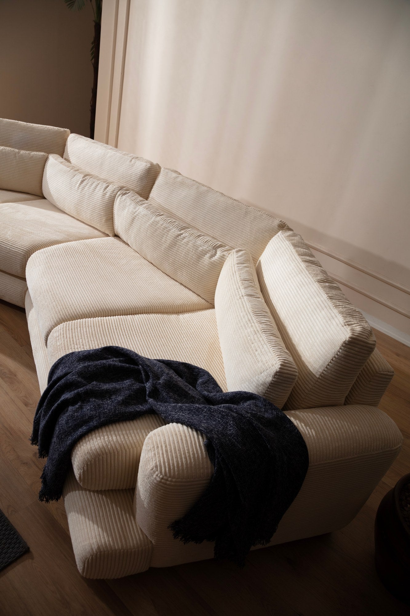 River 4 Sits Höger (L2-Xc Höger) - Beige 4-Sits Soffa