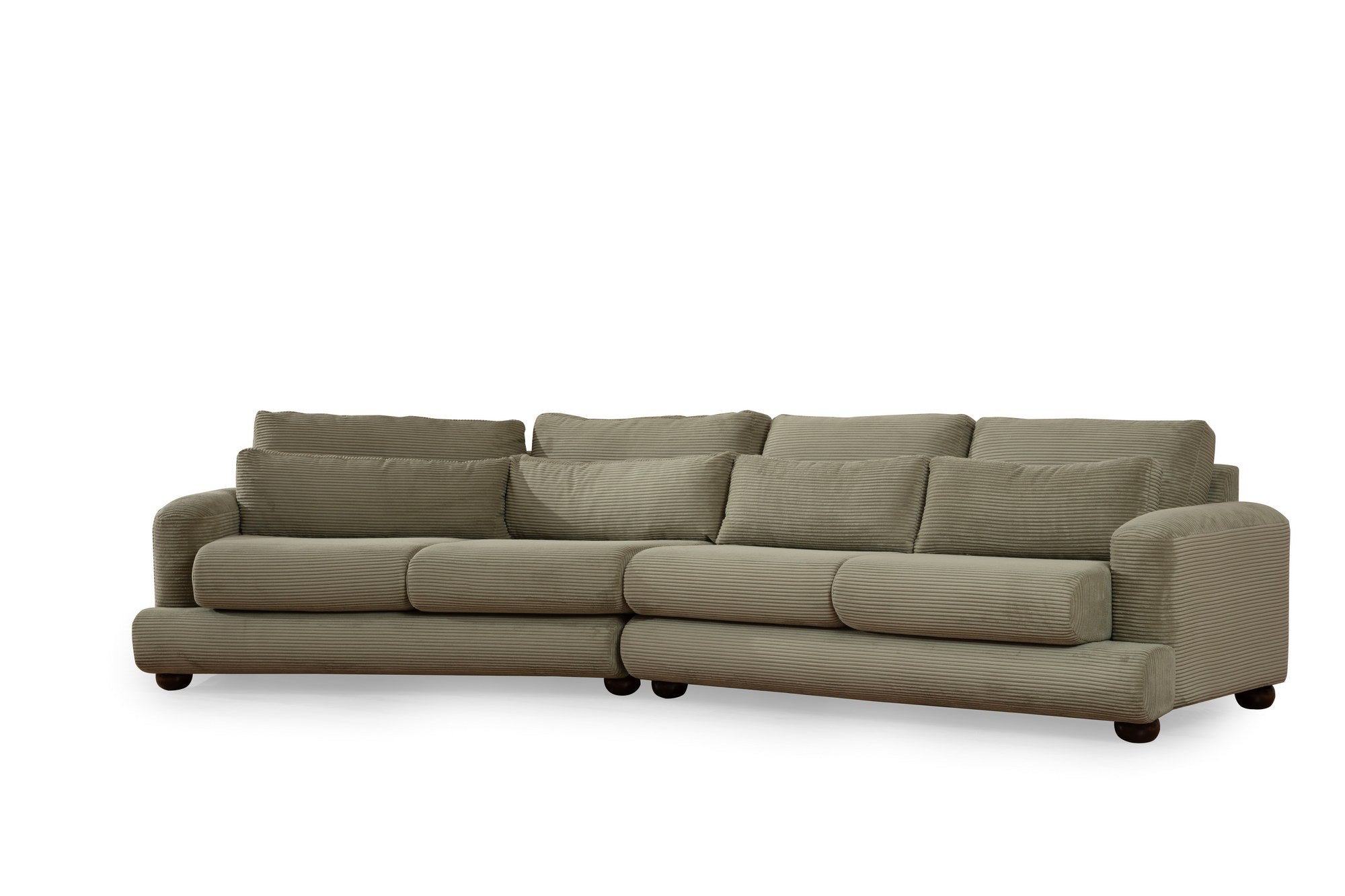 River 4 Sits Vänster (Xc Left-2R) - Grön 4-sits soffa