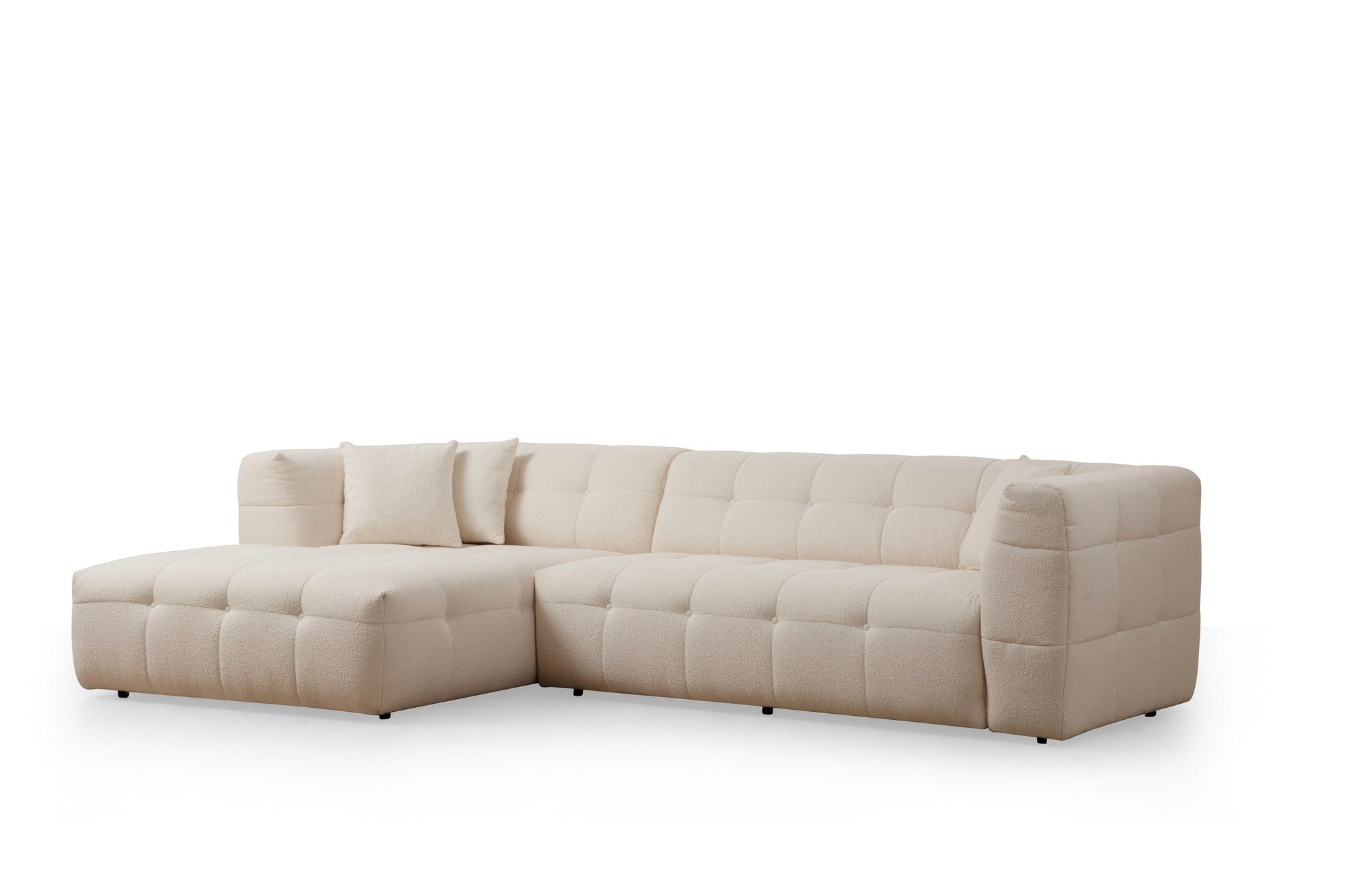 Cady 3 Sits Vänster - Beige Hörnssoffa