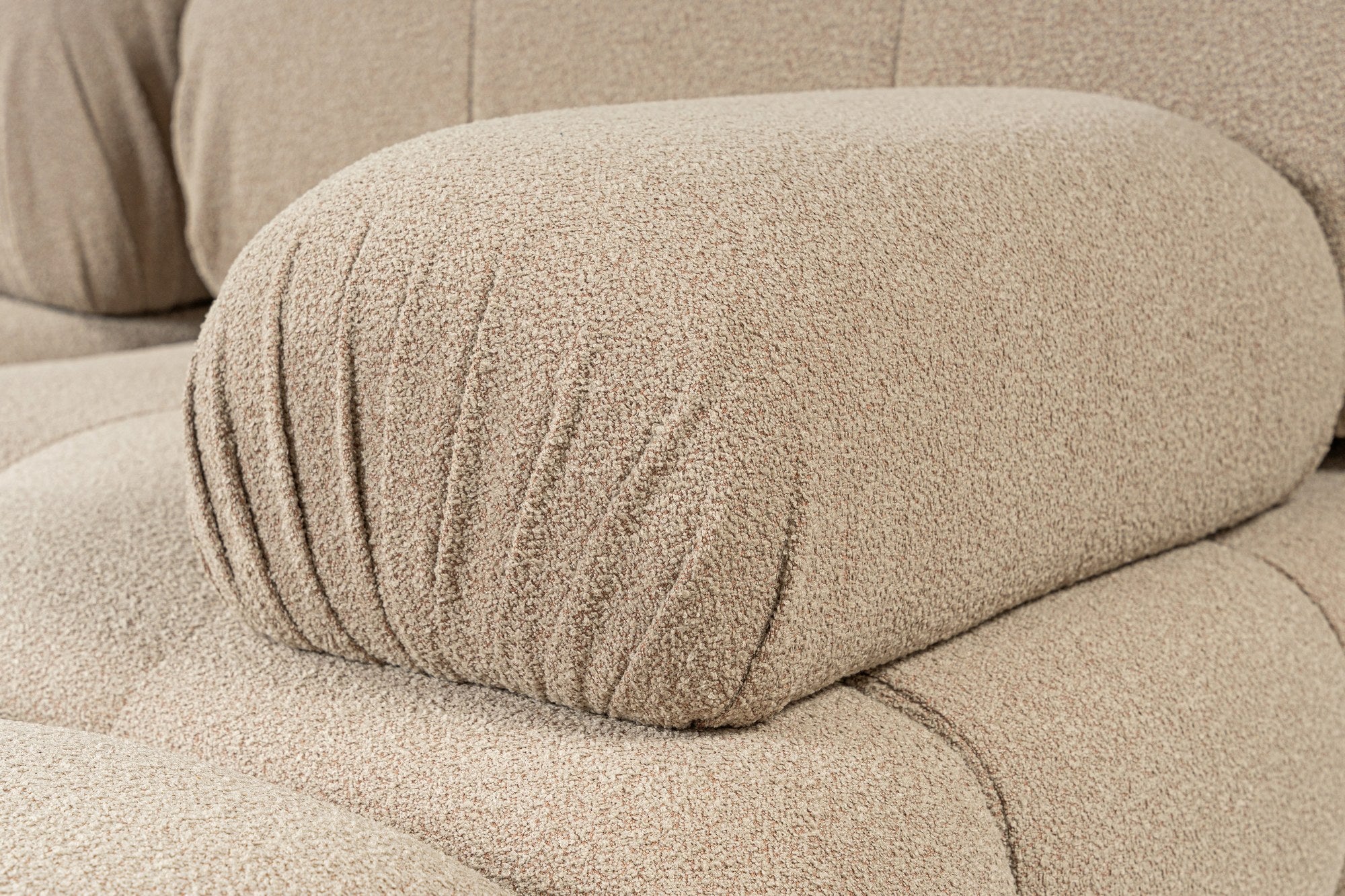 Doblo 3-sits med puff ( L1-O1-1R-Pouffe) - Persika Hörnssoffa