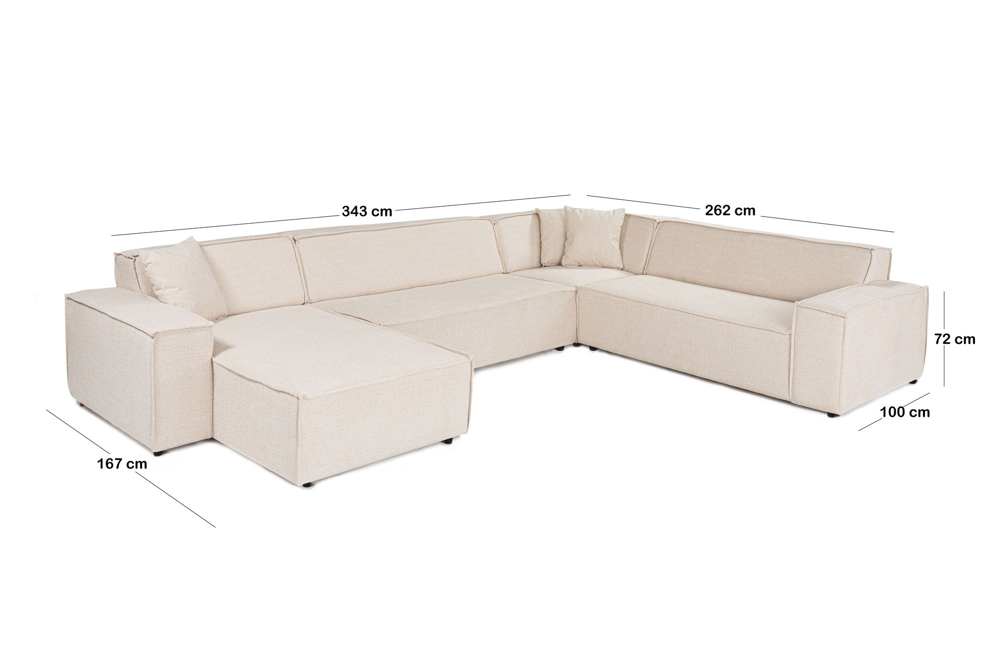 Puzzle Hörn (Chl-02-C-2R) - Beige Hörnsoffa