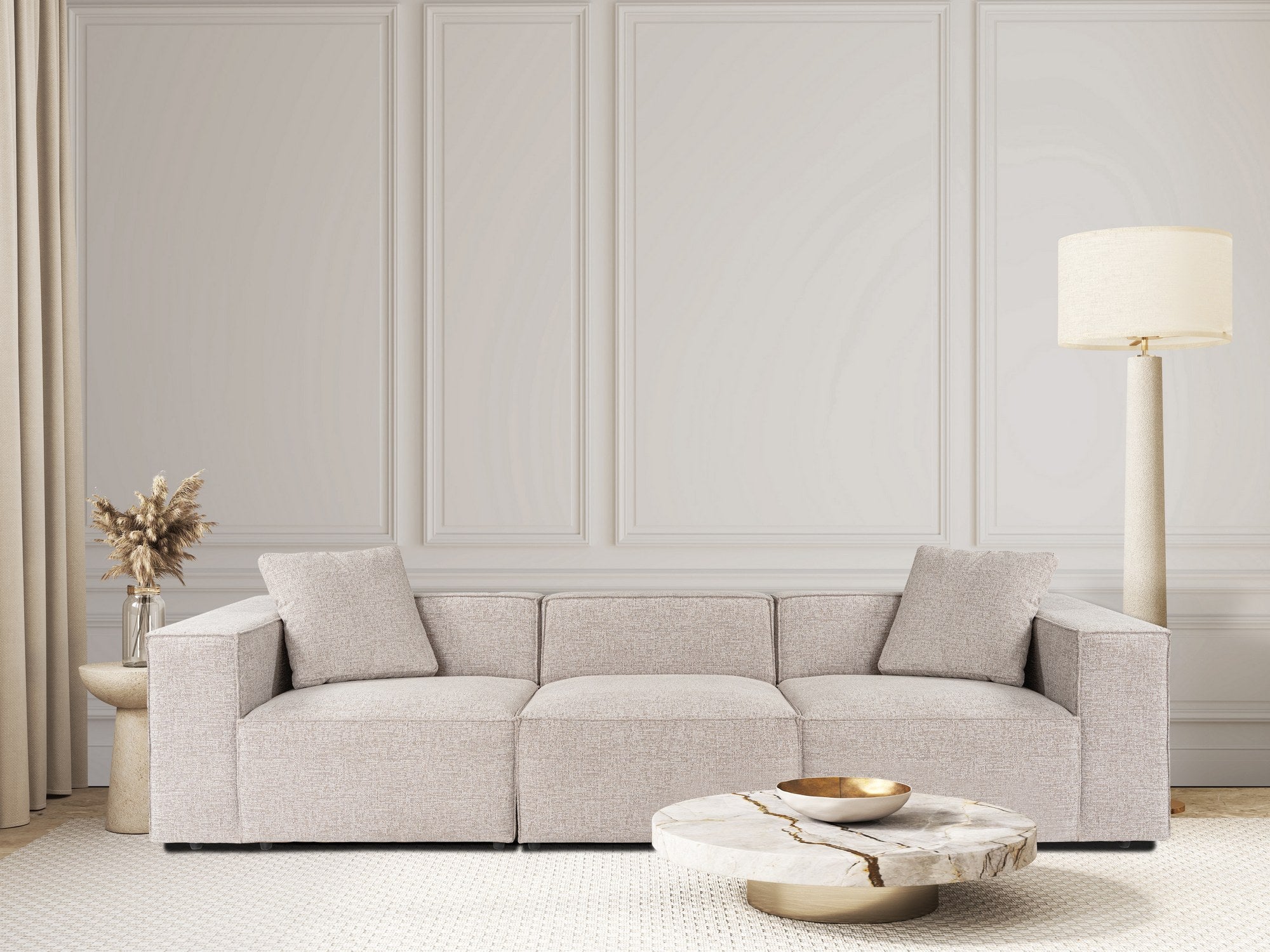 Lora 3 Seater - Mocha 3-sitssoffa