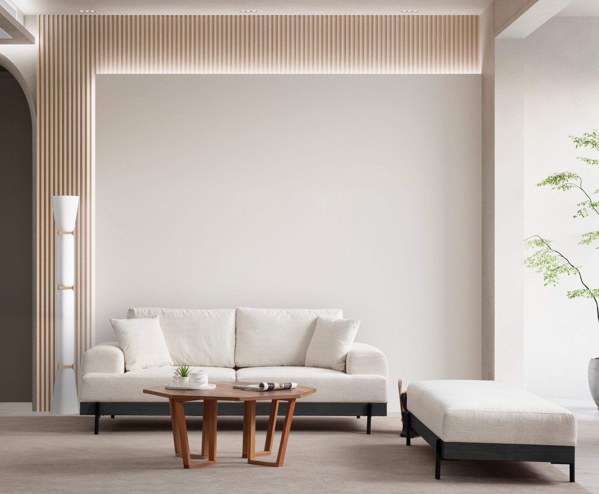 Eti Svart 3 Sits - Vit 3-Sits Soffa