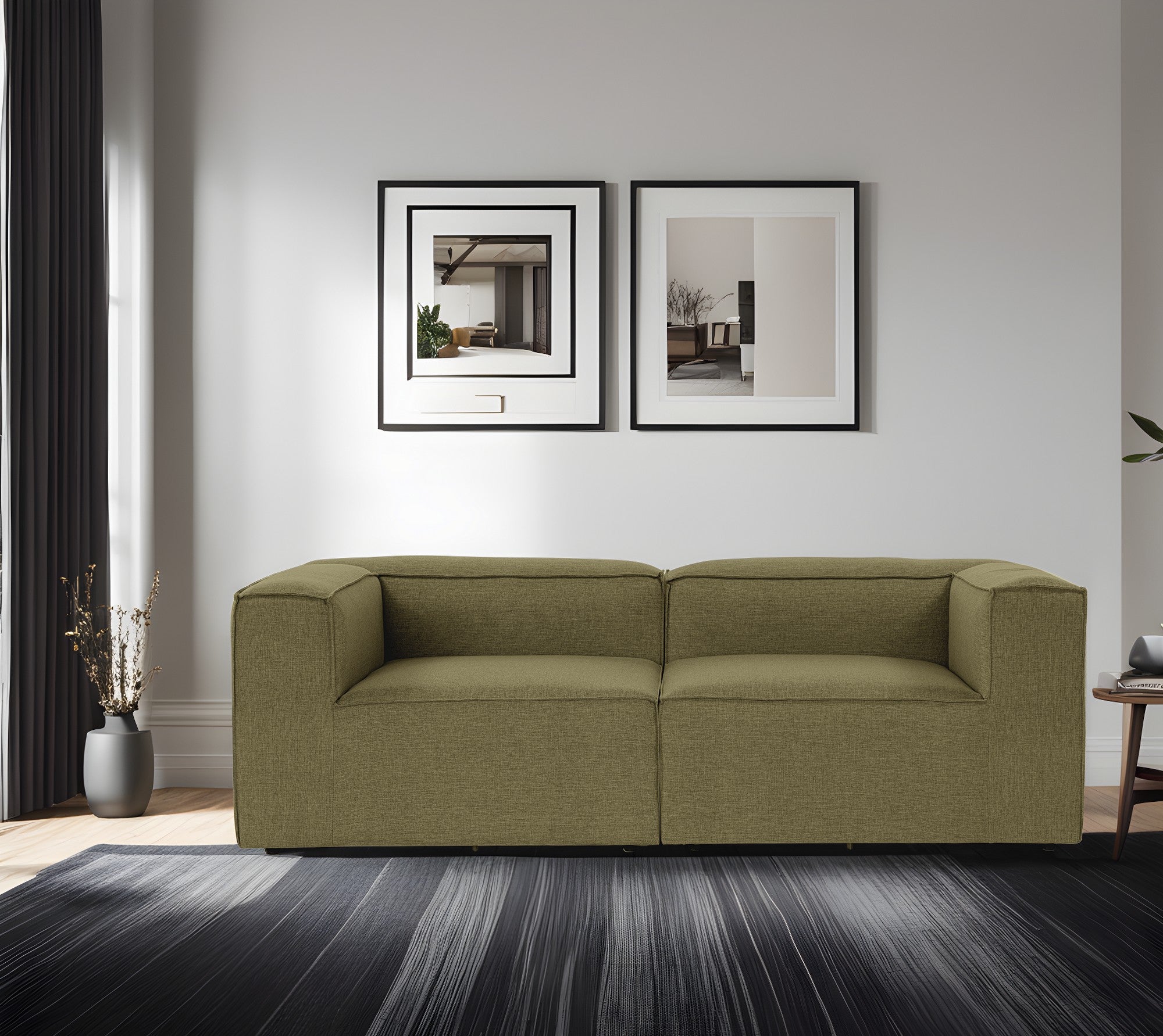 Fora 2 Sits - Grön 2-Sits Soffa