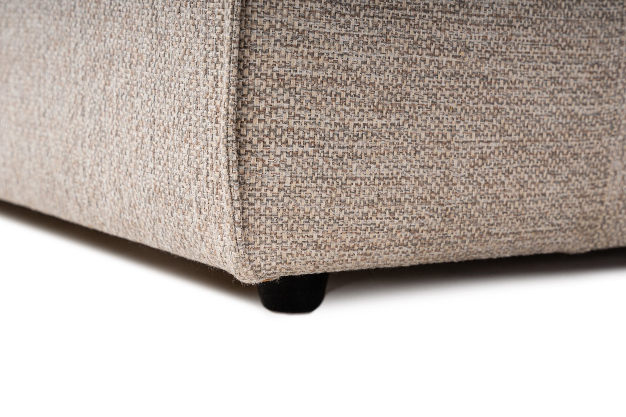 Sora (L1-O1-O1-1R-POUFFE ) - Sandbeige Hörnsoffa