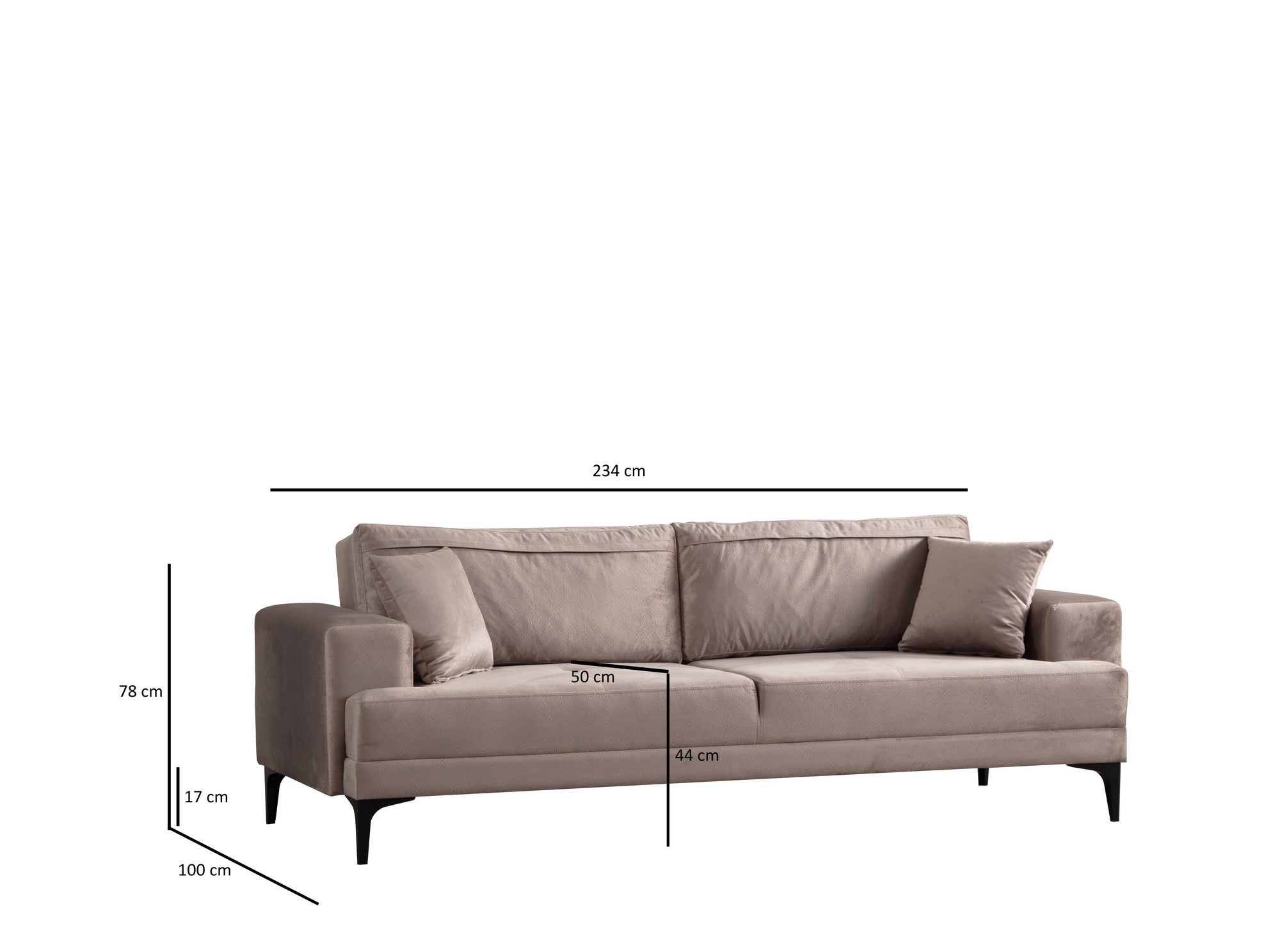 Astana 3 Sits - Beige 3-Sits Soffa