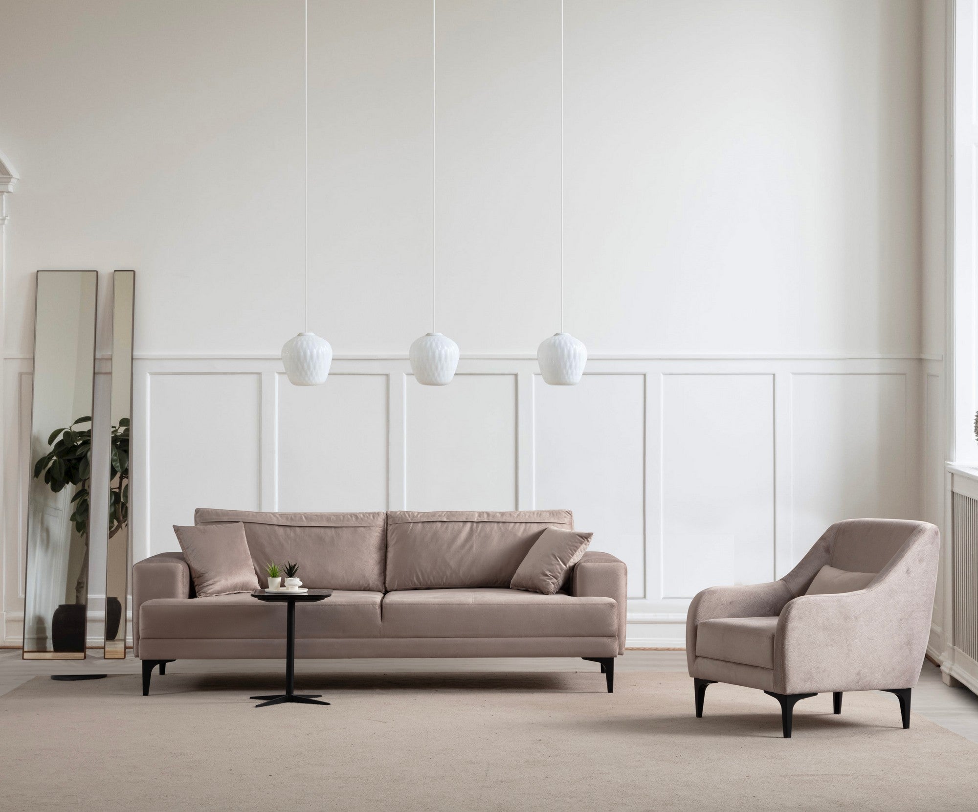 Astana 3 Sits - Beige 3-Sits Soffa