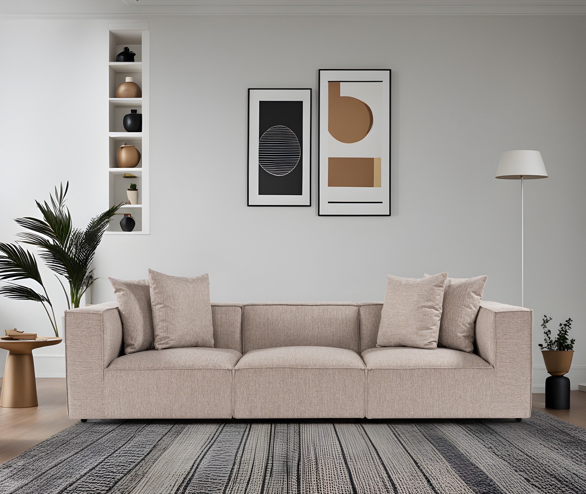 Sora 3 - Sand Beige 3-sitssoffa