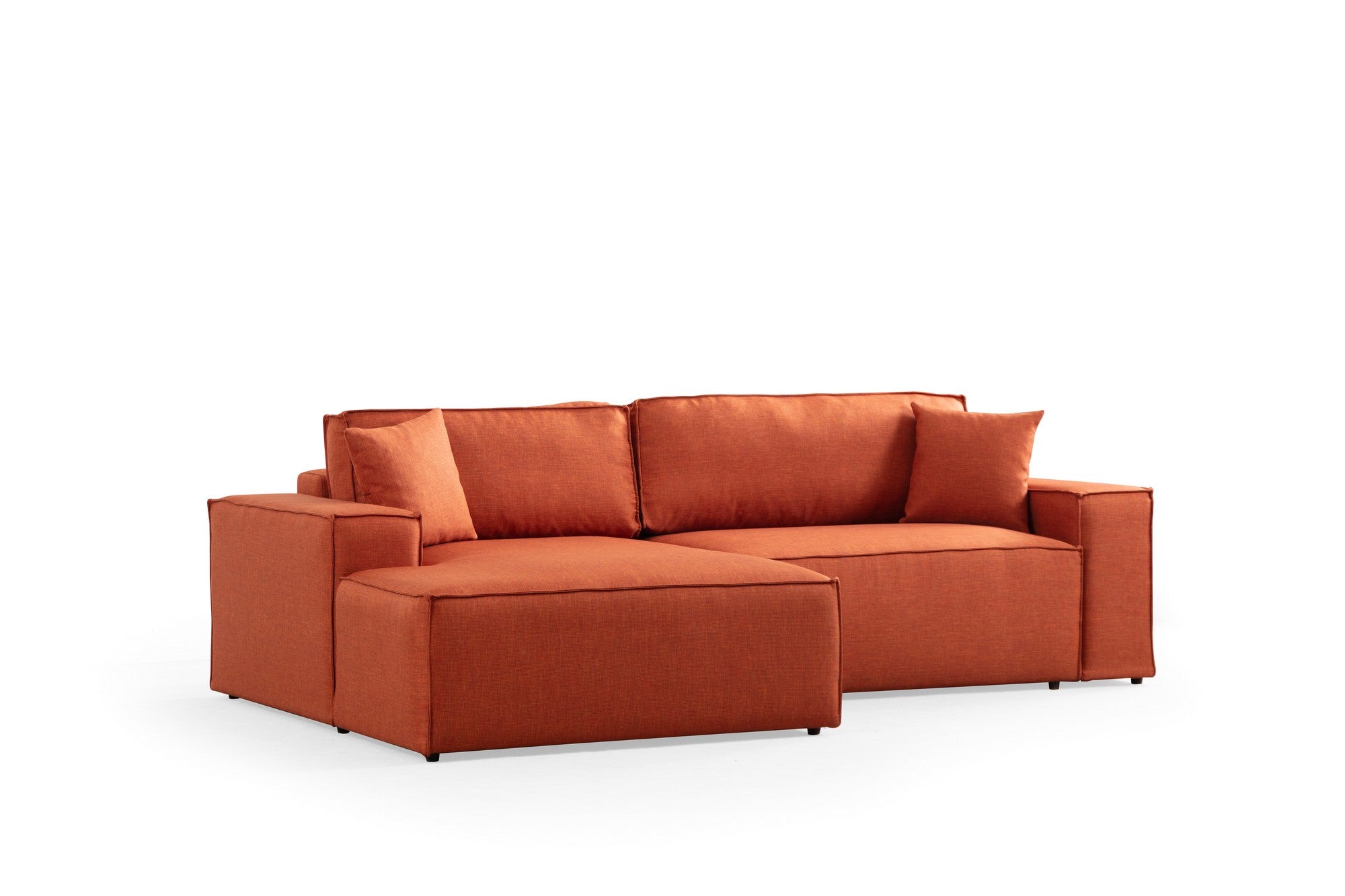 Pırlo Corner Left - Orange Hörnsoffa-säng