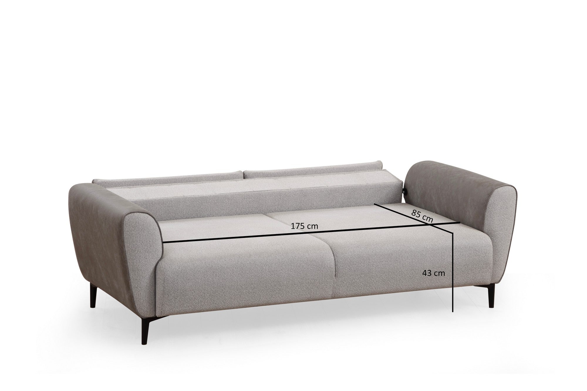 Aren - Grå 3-sits Soffa-Bädd