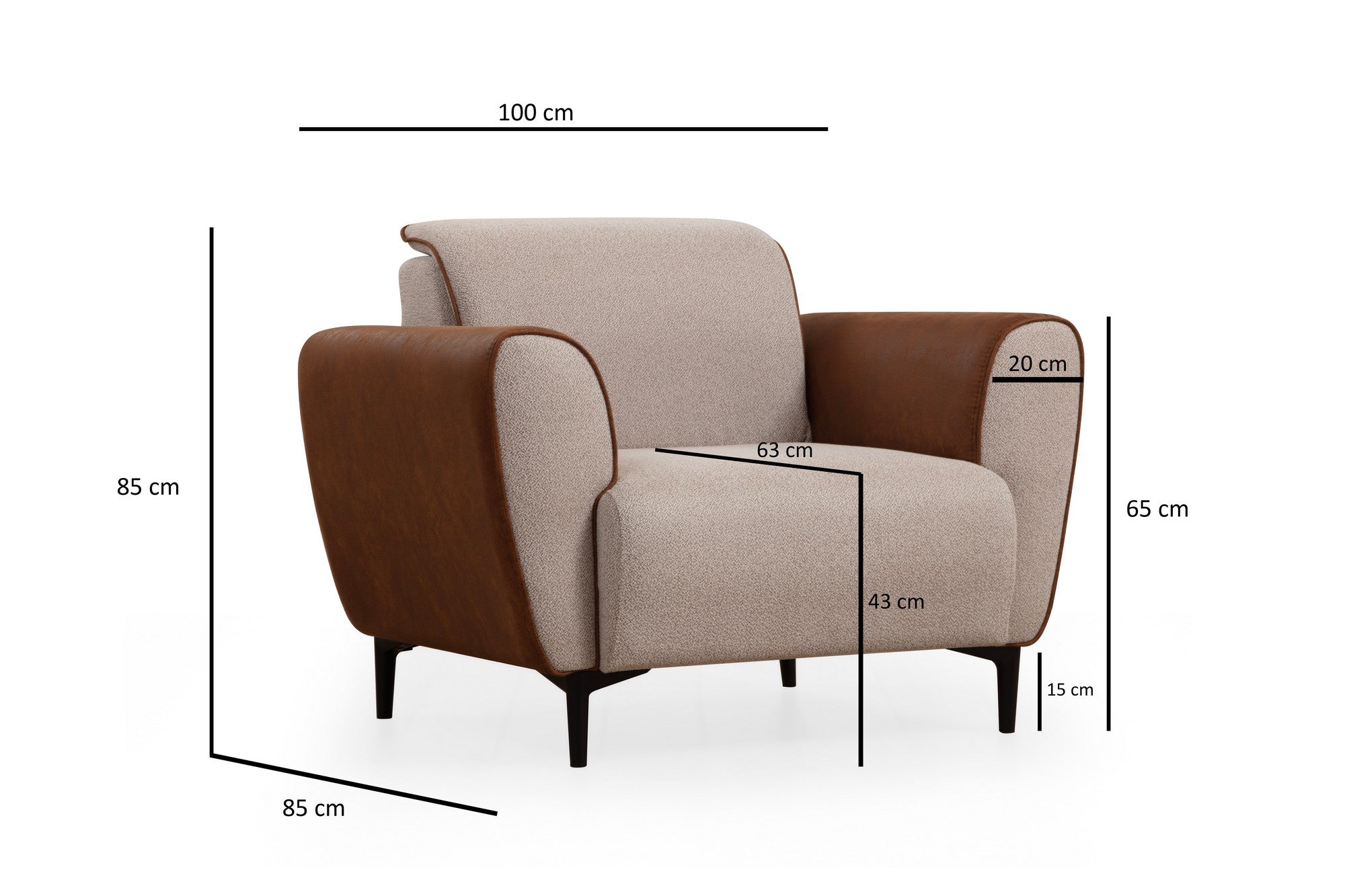 Aren - Beige 1-Sittsoffa