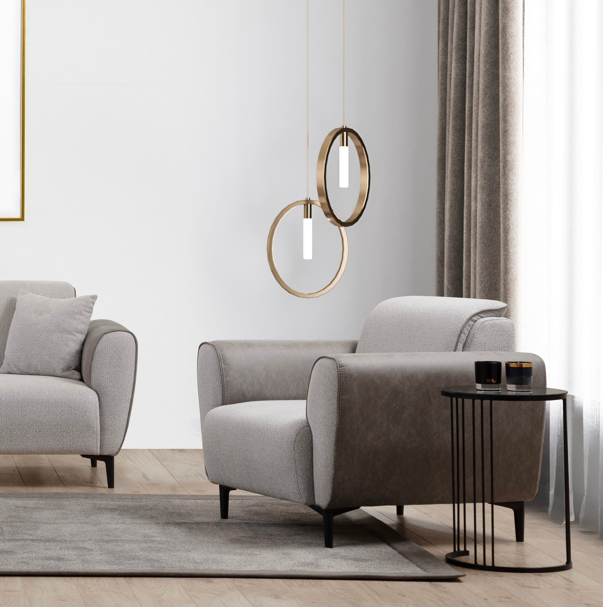 Aren - Grå 1-Sittsoffa