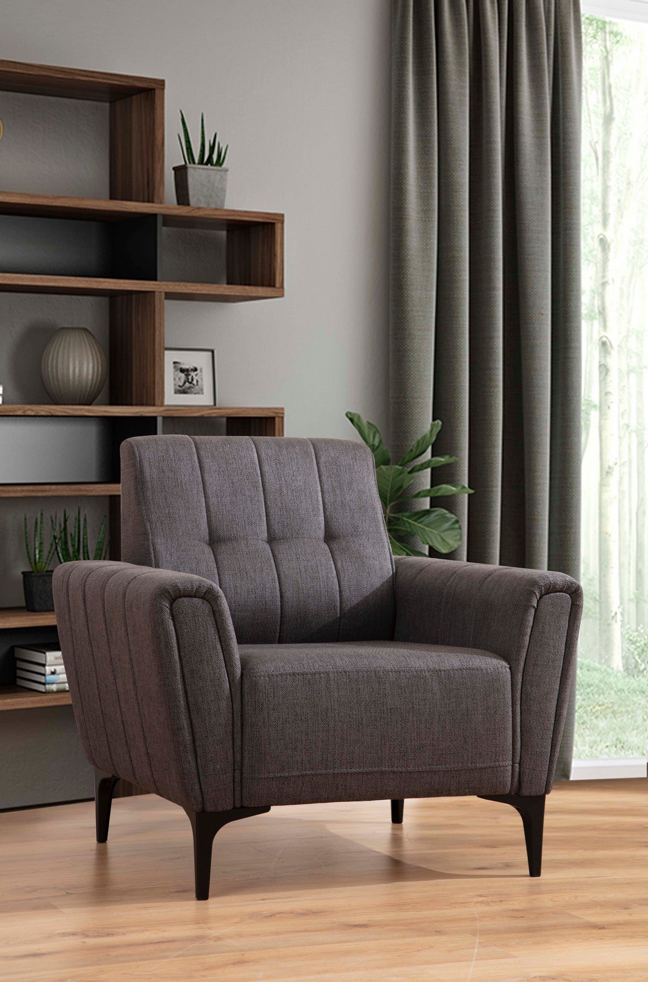 Hamlet - Mörkgrå 1-Seat Sofa