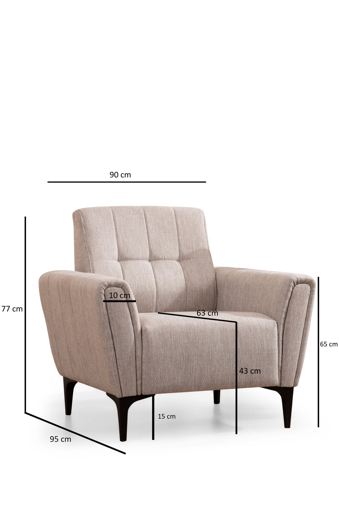 Hamlet - Beige 1-Seat Sofa