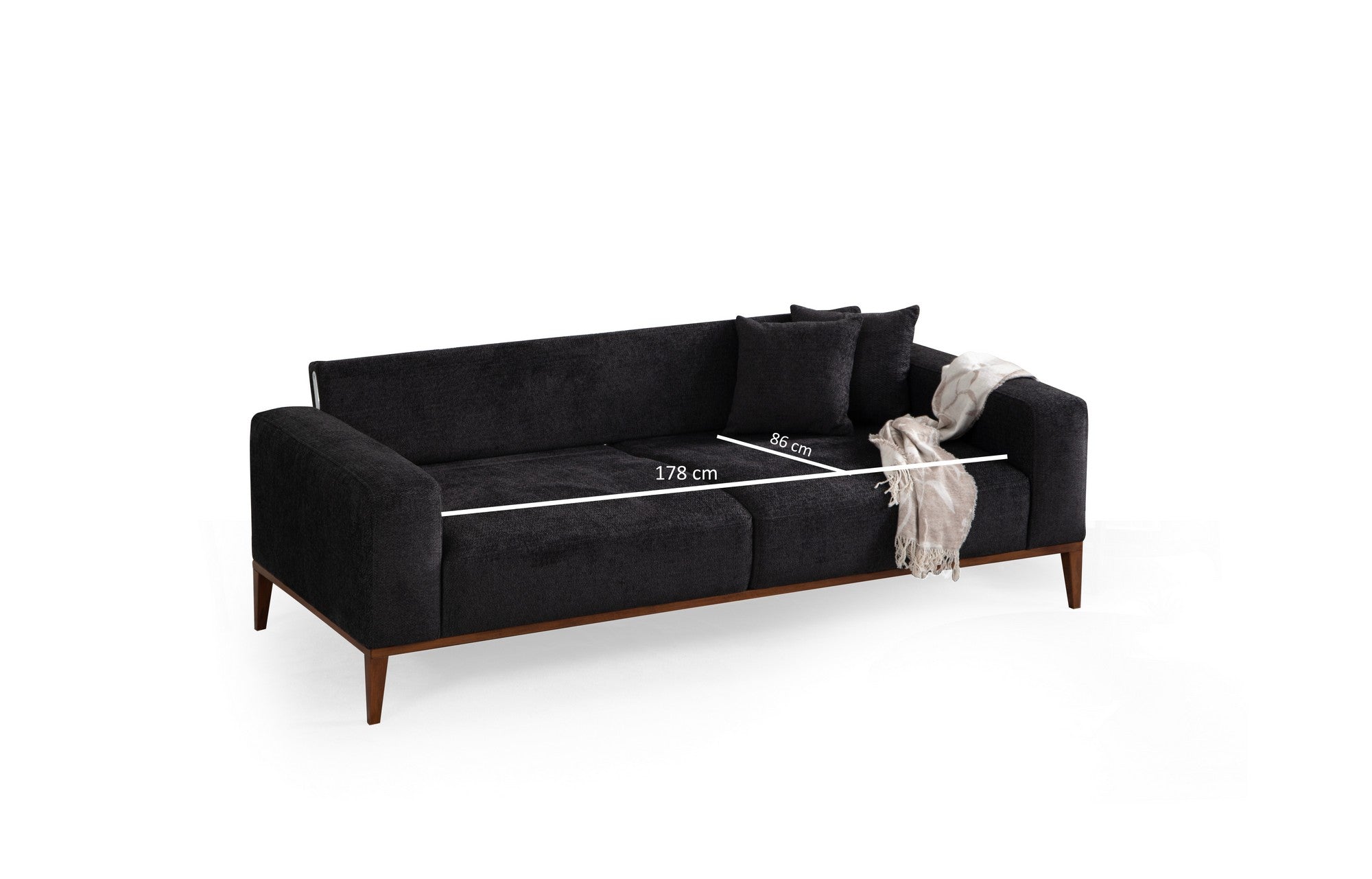 Sinor 3 Seater - Antracit 3-sitssoffa-säng