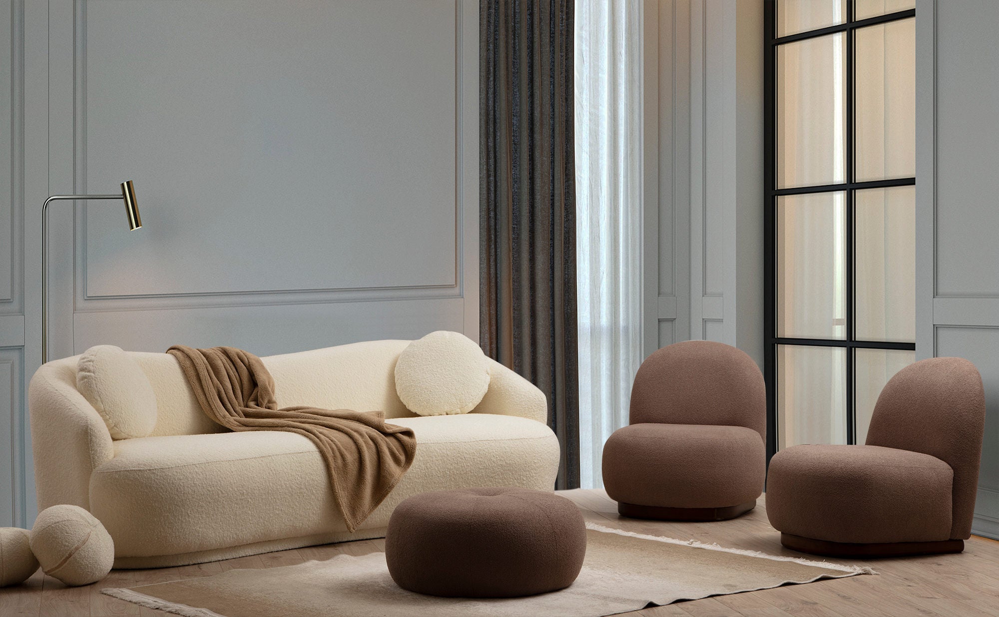 Ancona - Cream 3-sitssoffa
