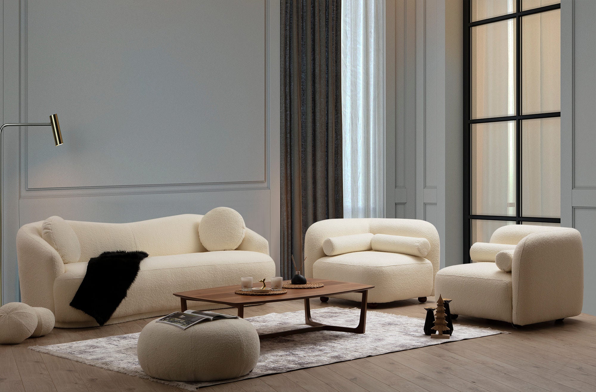 Ancona - Cream 3-sitssoffa