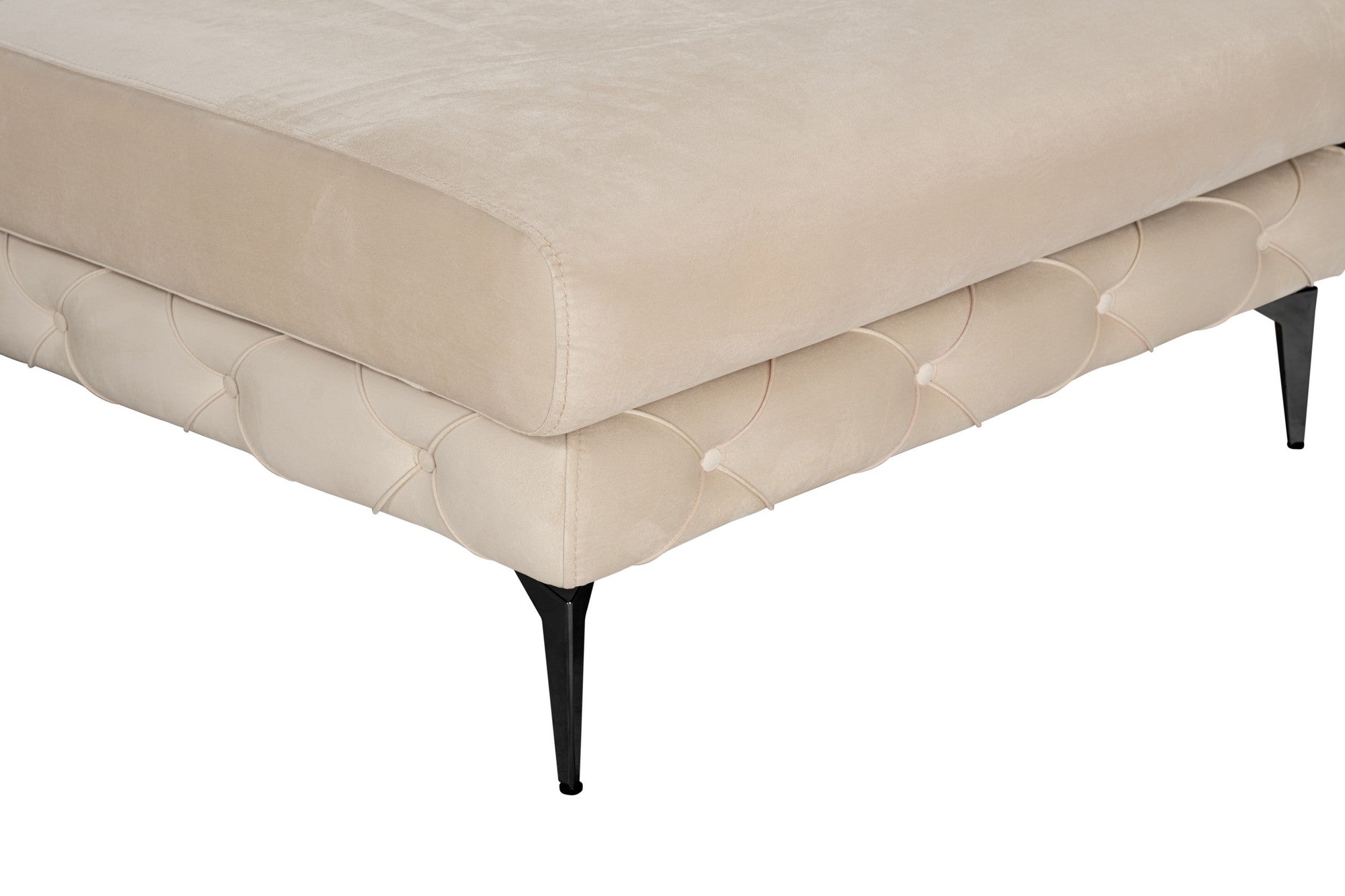 Como Eco Left - Beige, Svart Hörnsoffa