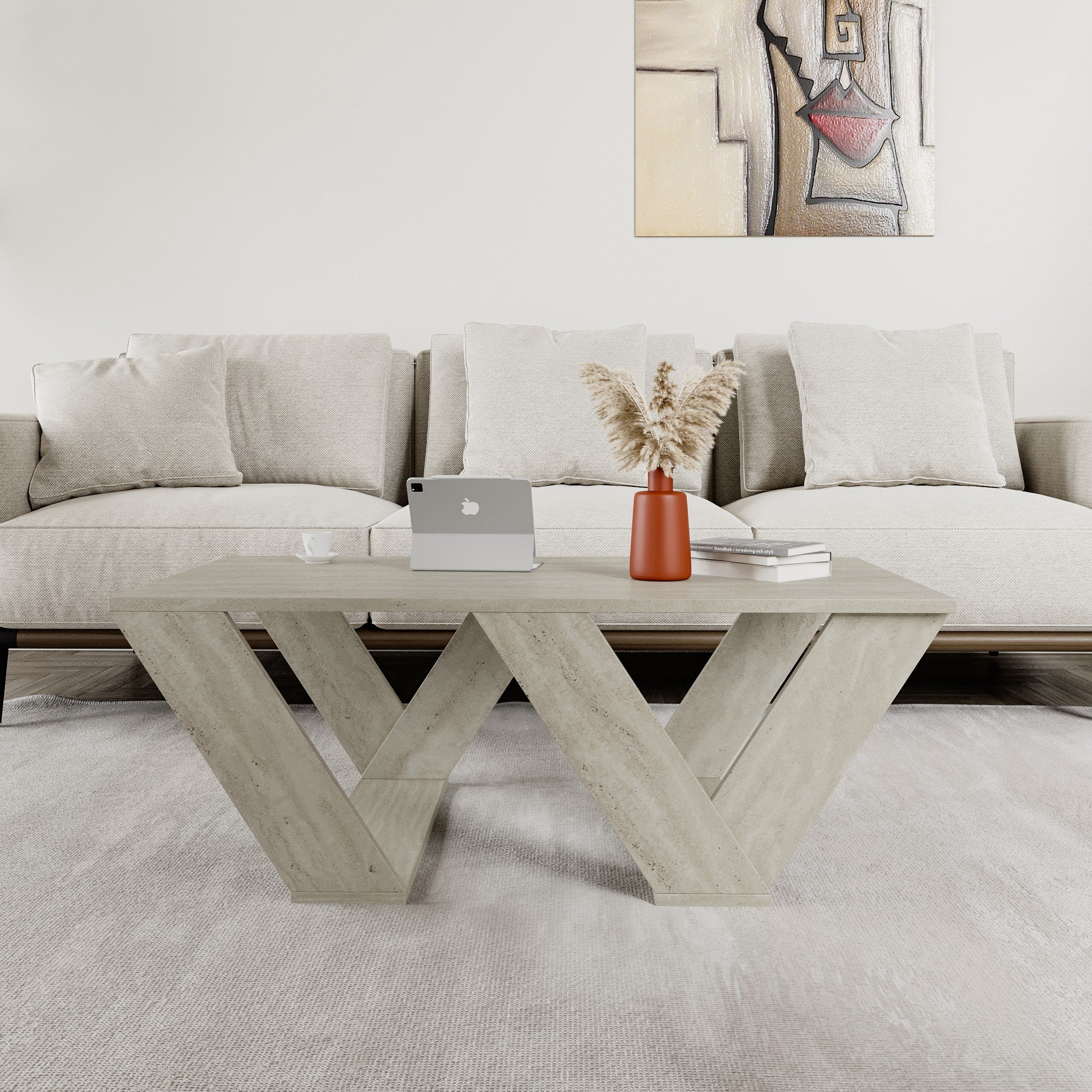 Pipra - Travertin Kaffe Bord