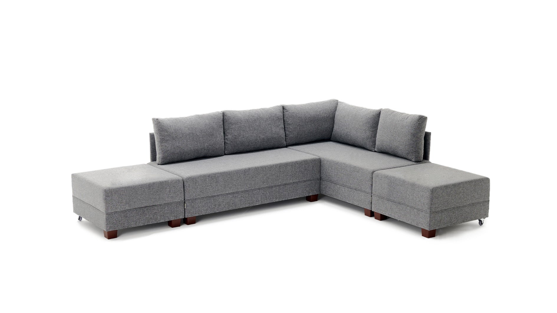 Fly Corner Sofa Bed Right- Grå Hörnsoffa-Säng
