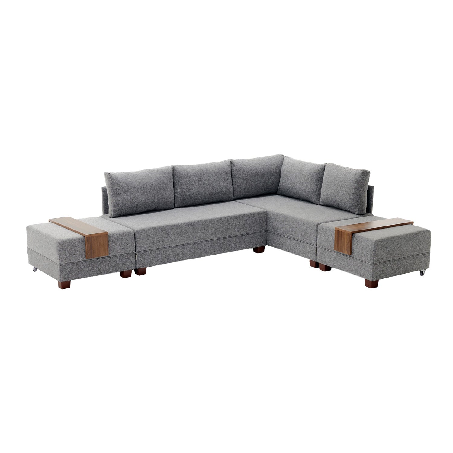 Fly Corner Sofa Bed Right- Grå Hörnsoffa-Säng