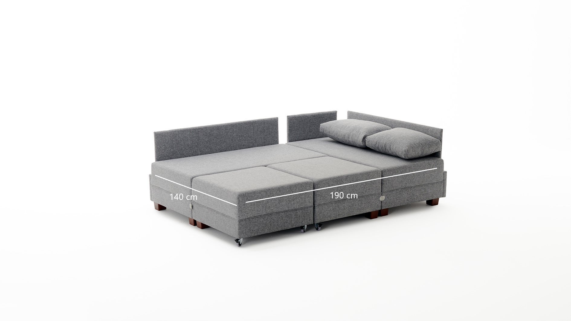 Fly Corner Sofa Bed Right- Brun Hörnsoffa-Säng