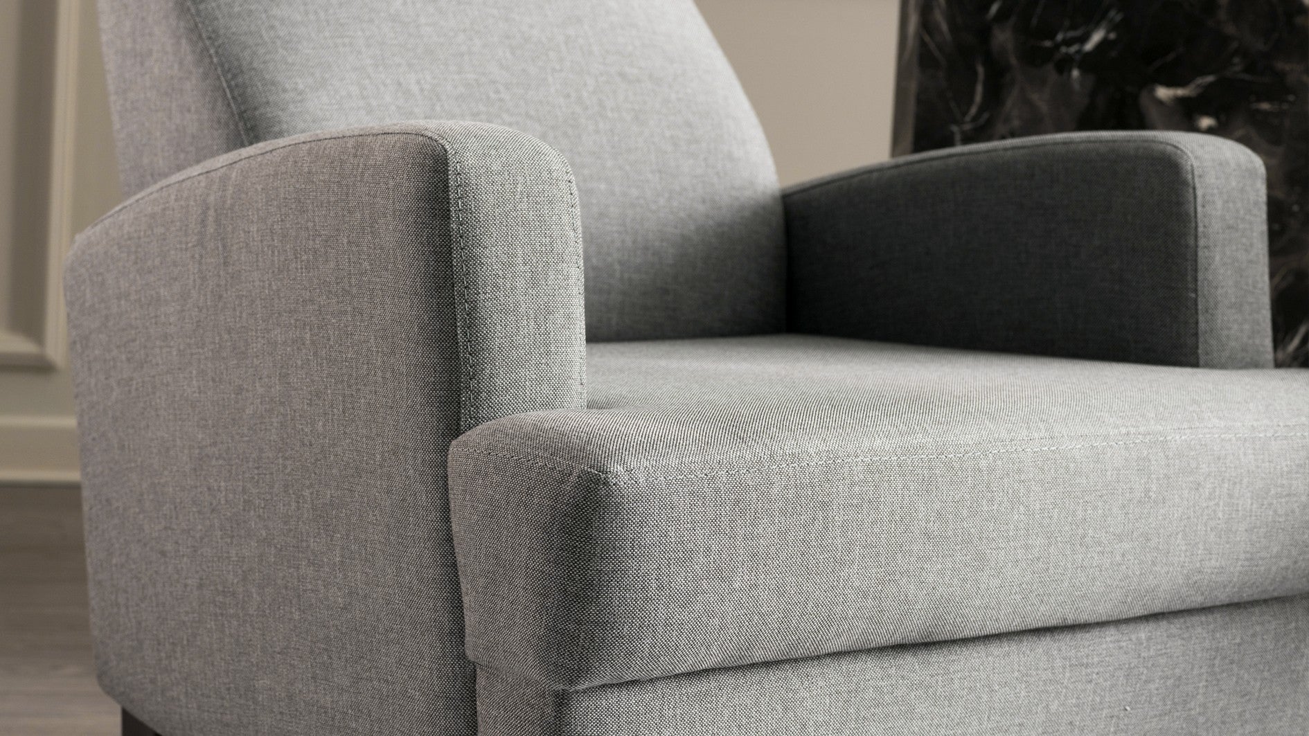 Kana Bergere - Ljusgrå Wing Chair