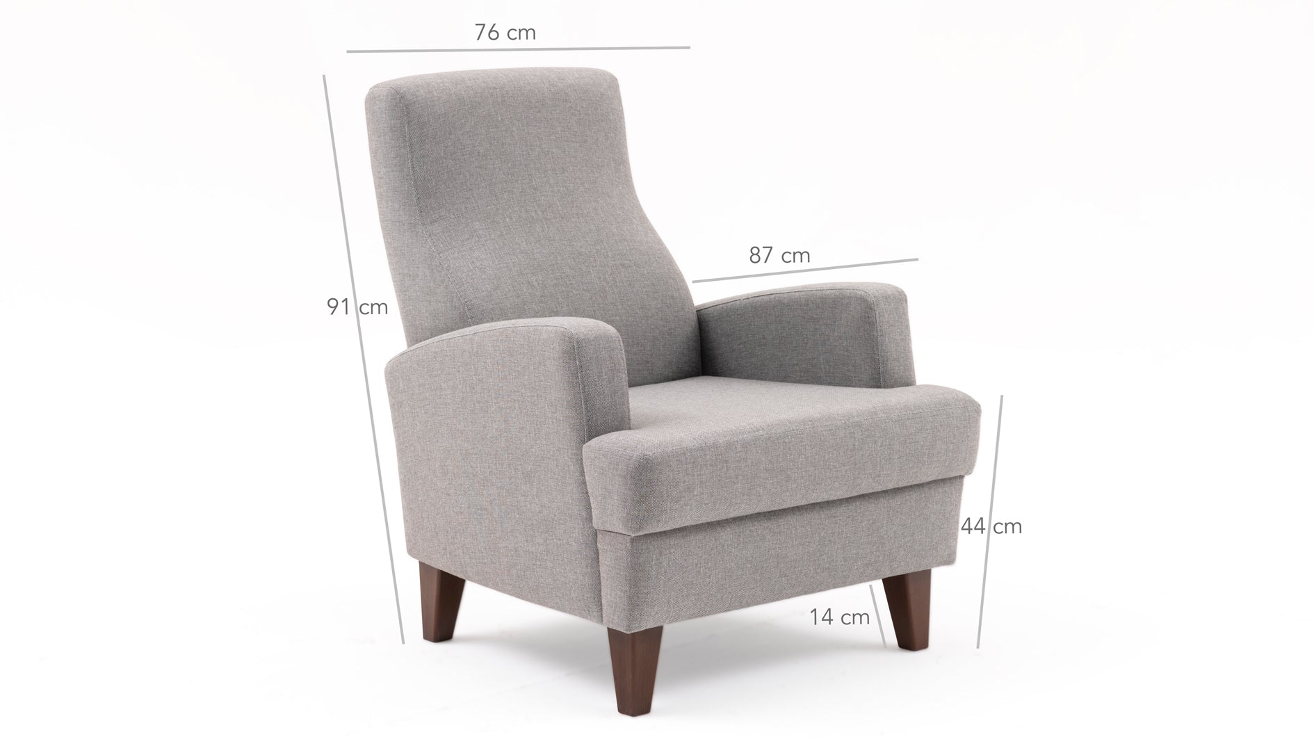 Kana Bergere - Ljusgrå Wing Chair