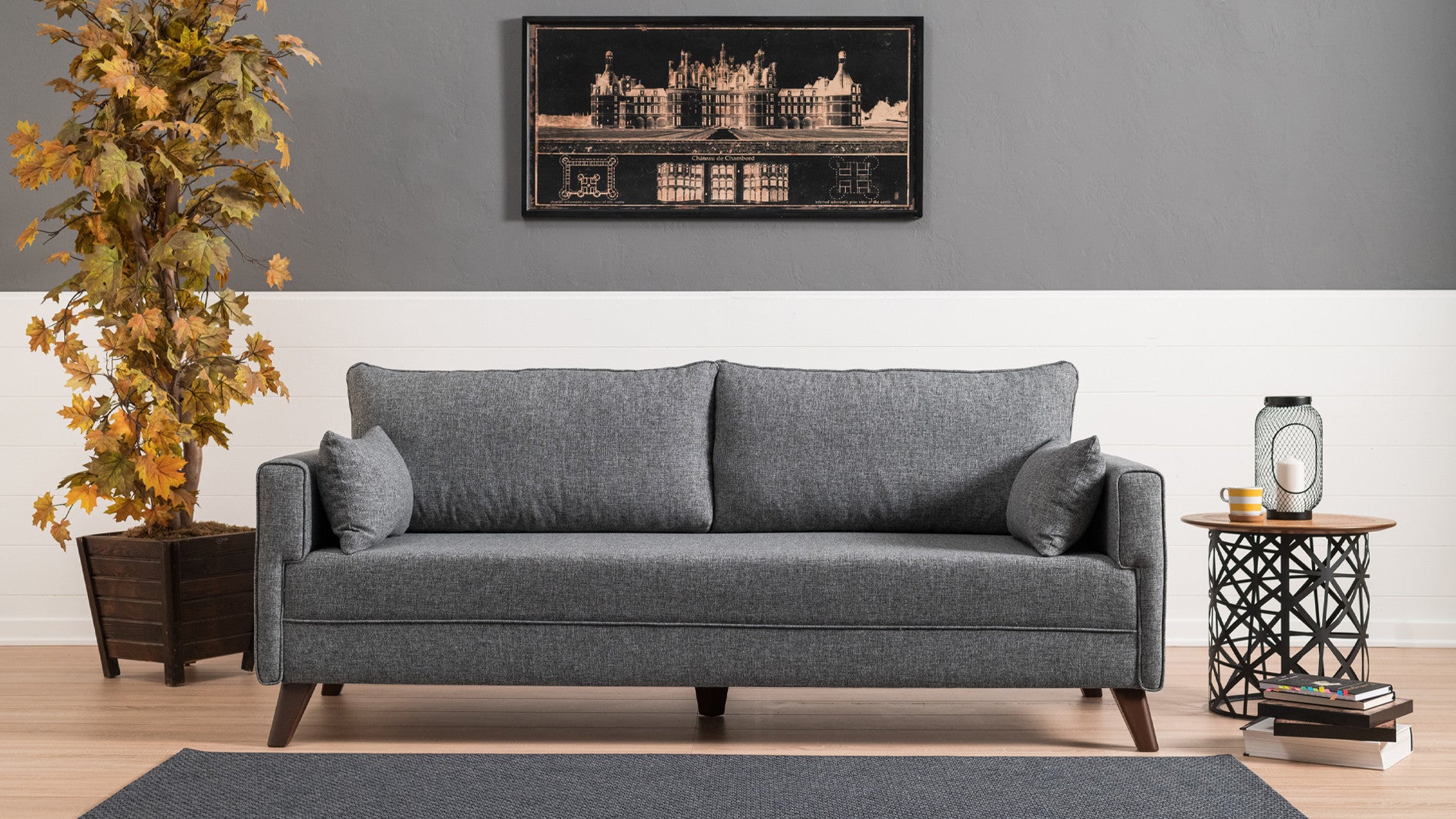 Bella Soffa För 3 Pr - Grå 3-Sits Soffa