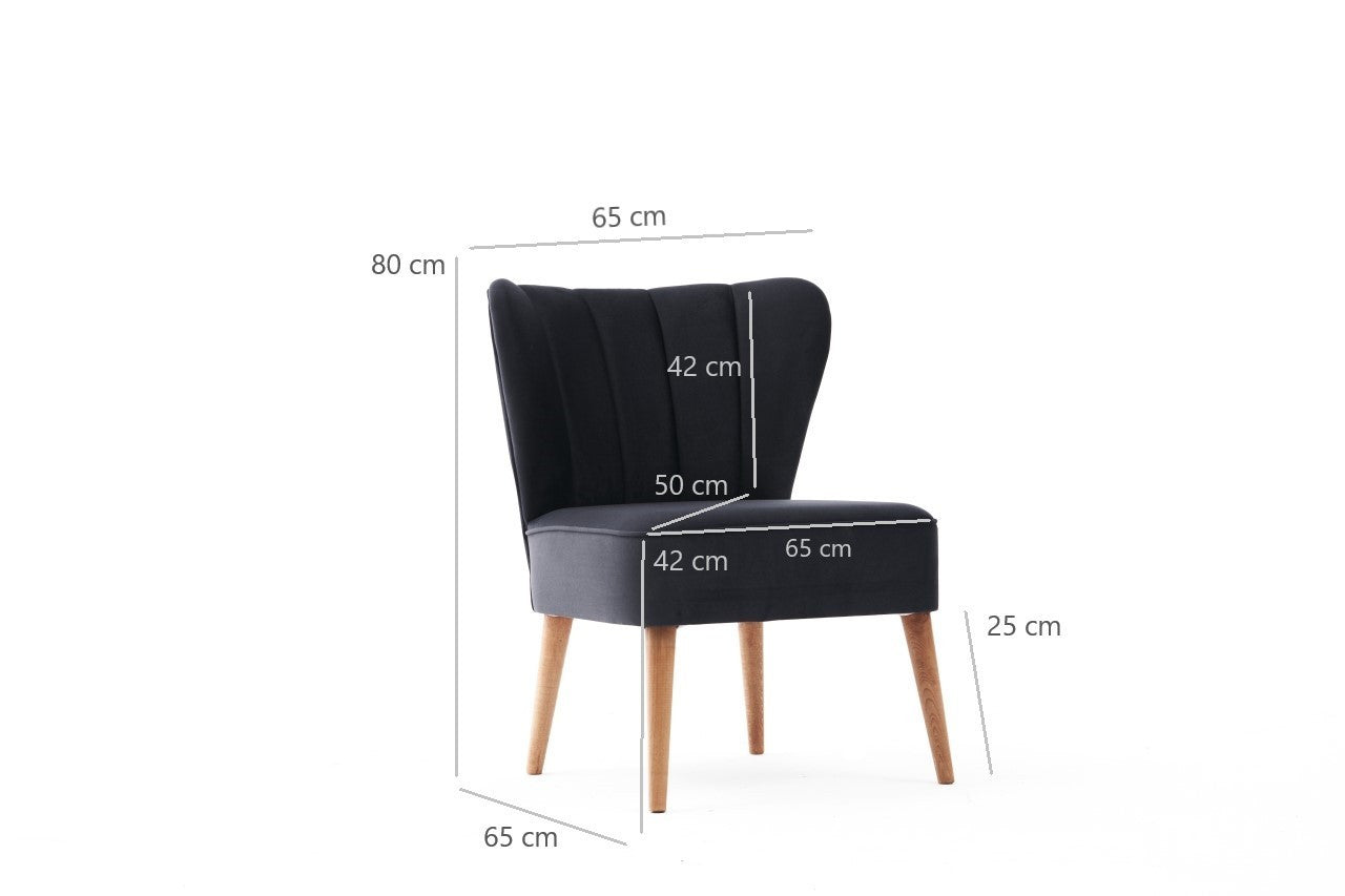 Layla - Antracit Wing Chair