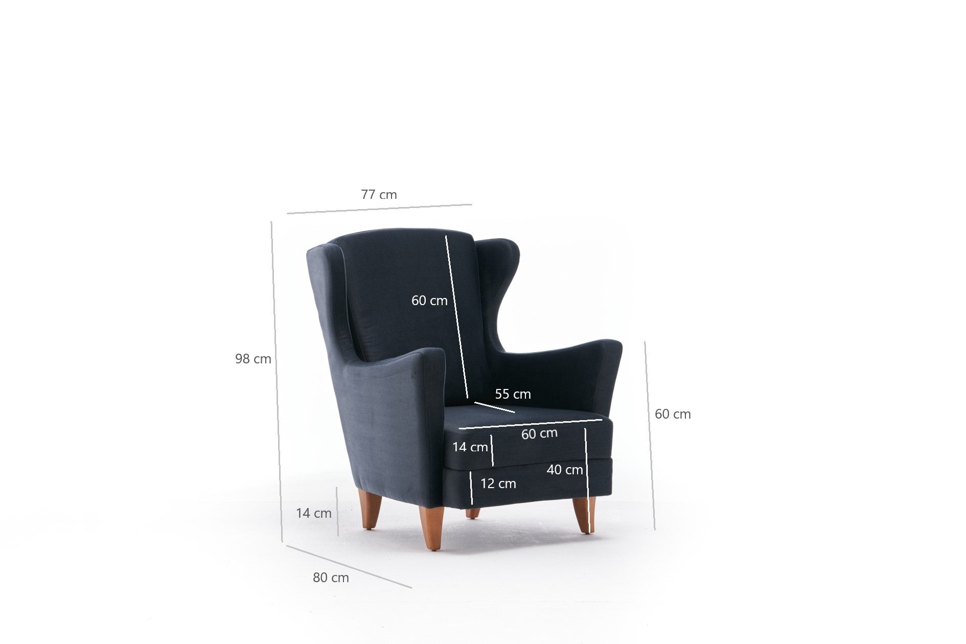 Lola Berjer - Antracit Vingsoffa