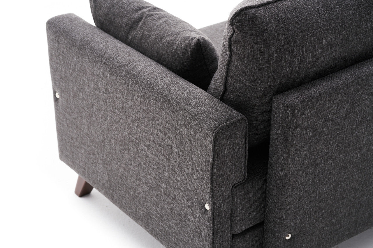 Bella Fåtölj - Antracit 1-Sits Soffa