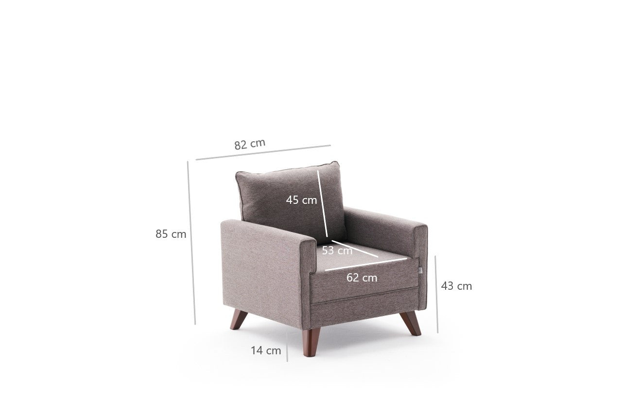 Bella Fåtölj - Brun 1-Sits Soffa