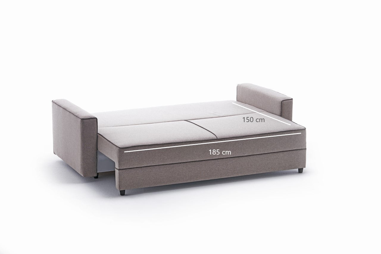 Ece - Kräm 3-sits sängsoffa
