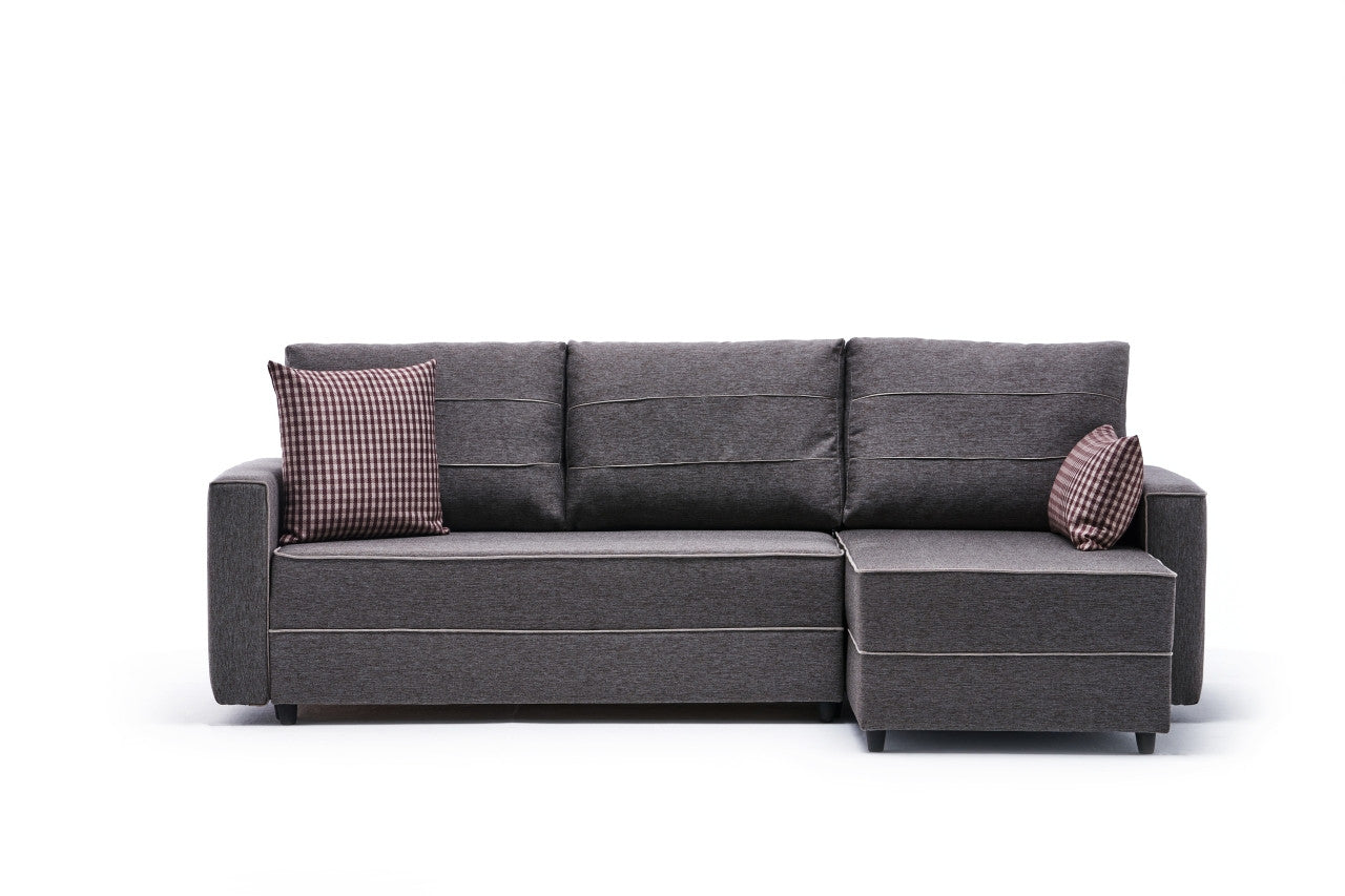 Ece Right - Brun Hörnssoffbed